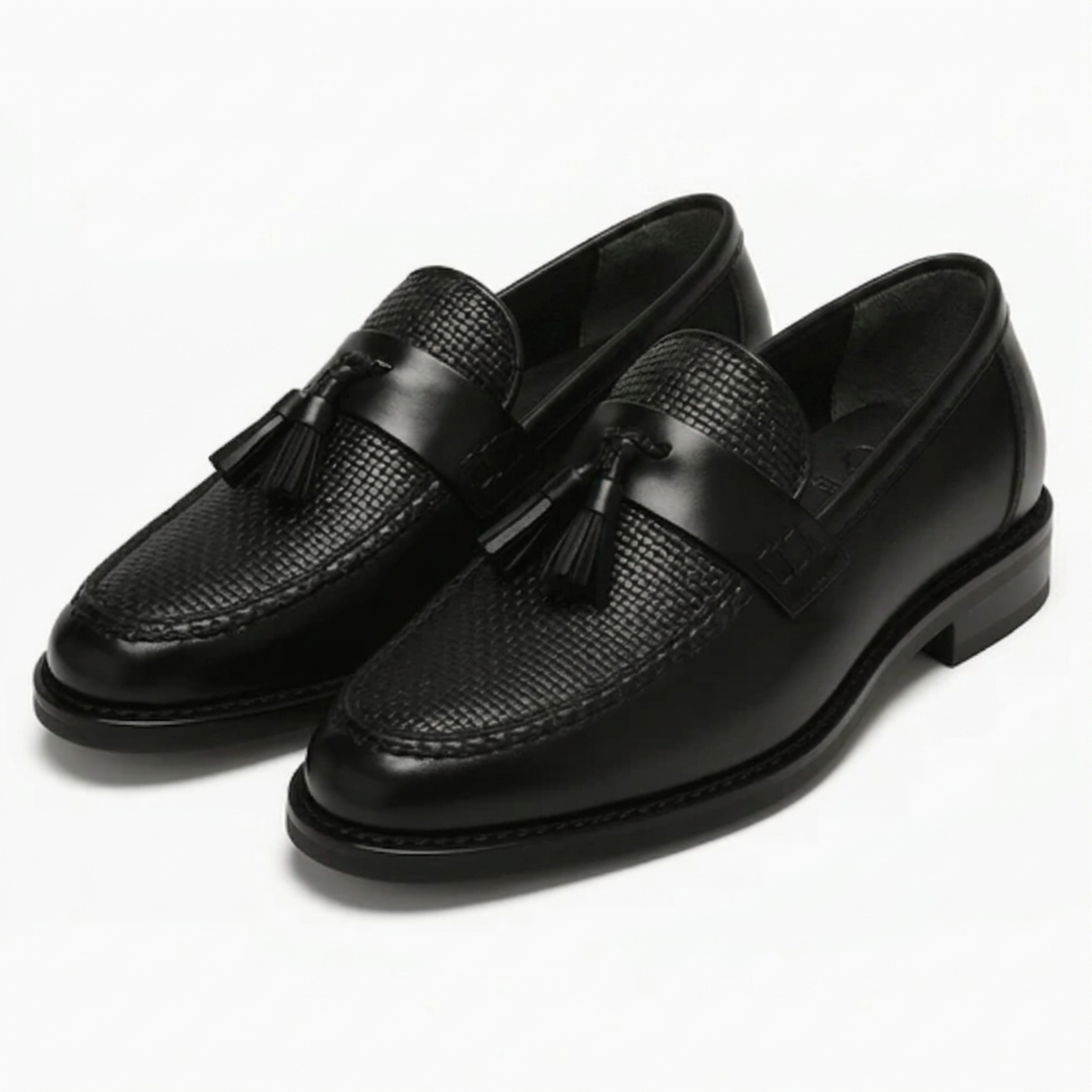 Men's braided shoes — slip-on loafers for the office