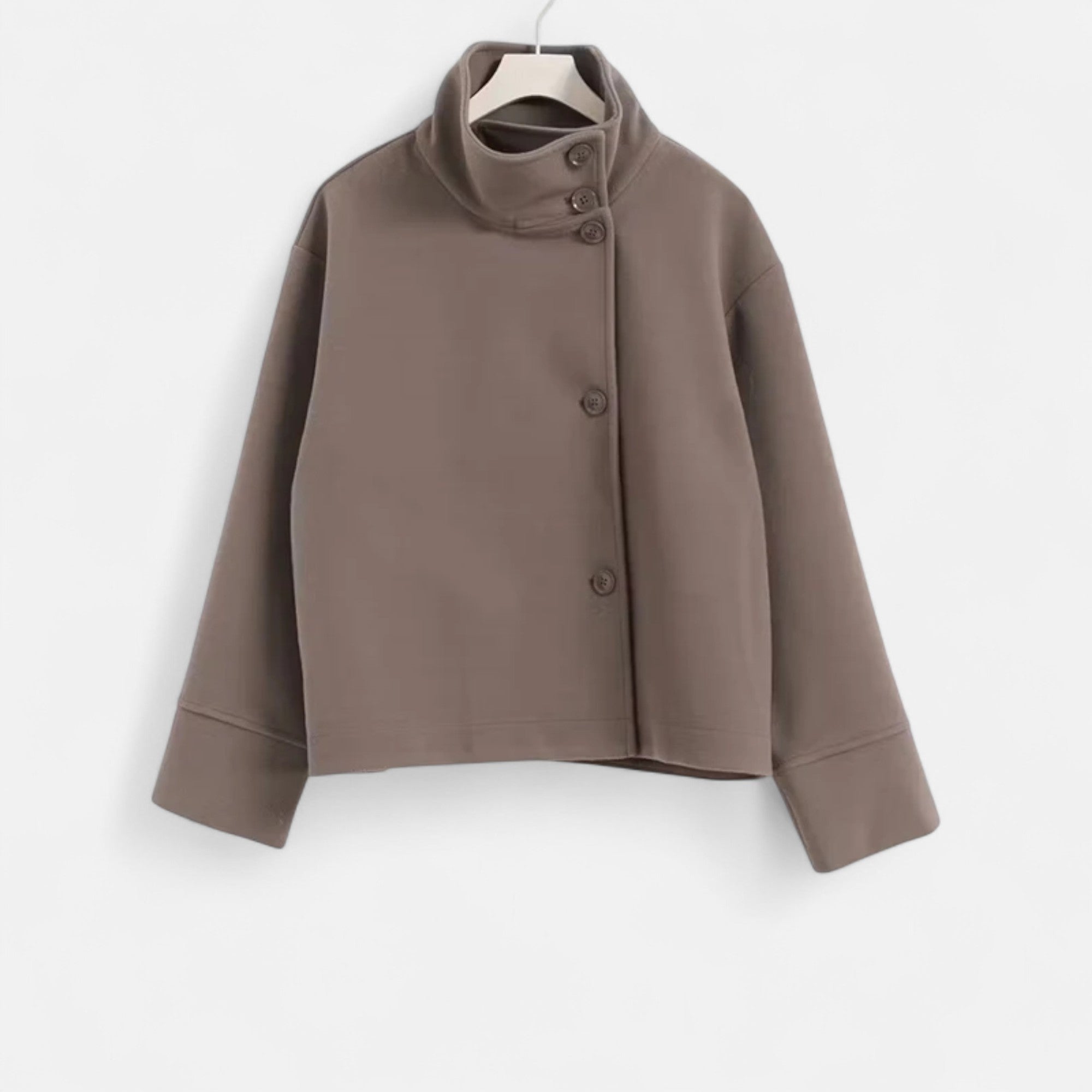 Ancienne Monde | Manteau Court Femme Col Haut Chic