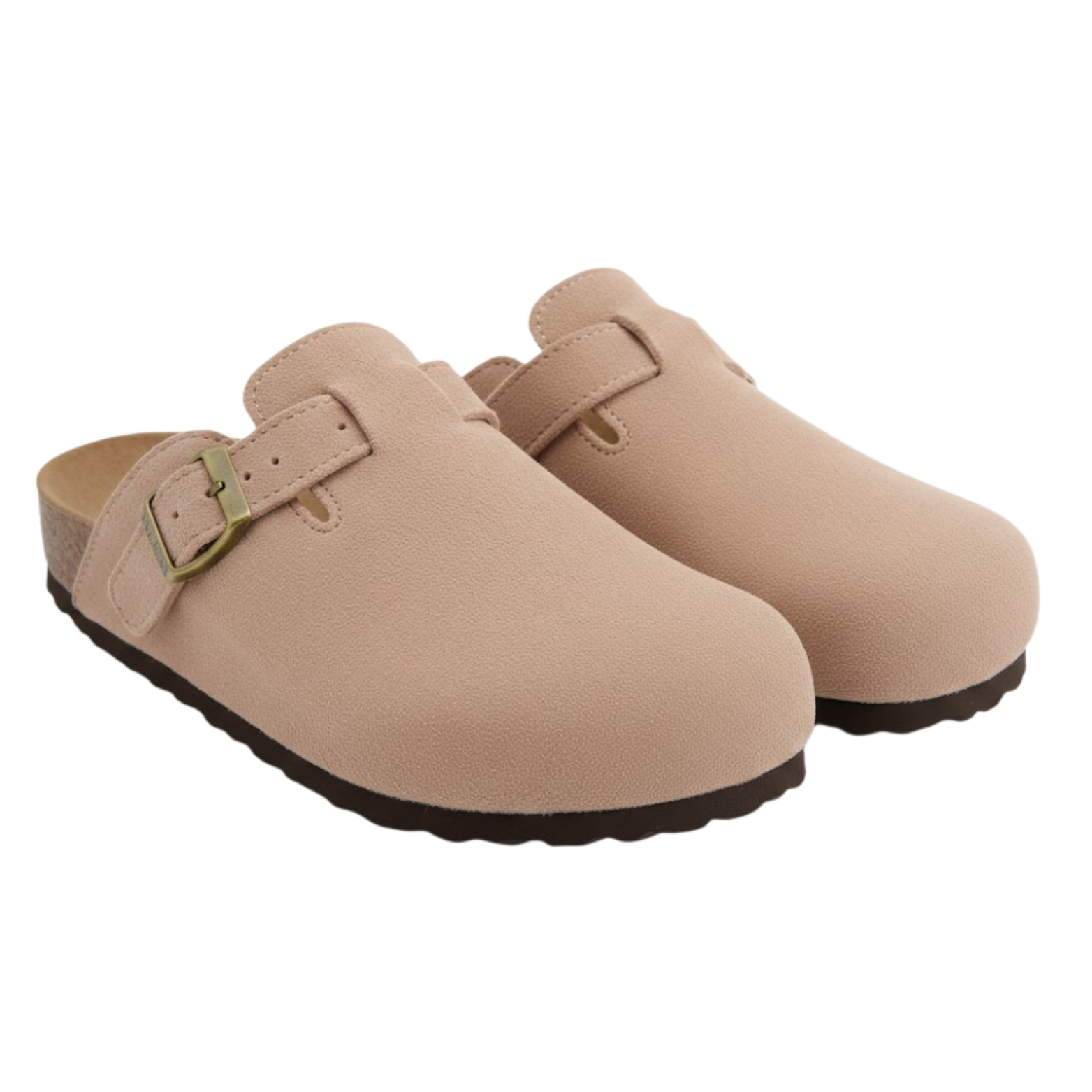 Mules en daim avec semelle classique et boucle réglable