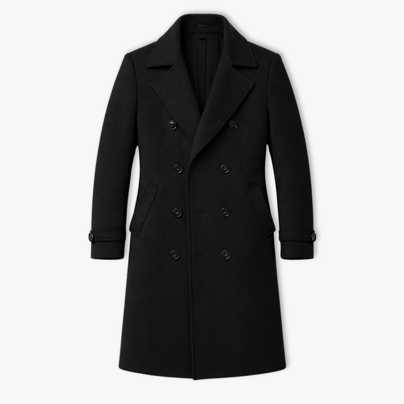 Men's wool coat autumn winter business casual style double-breasted long trench coat