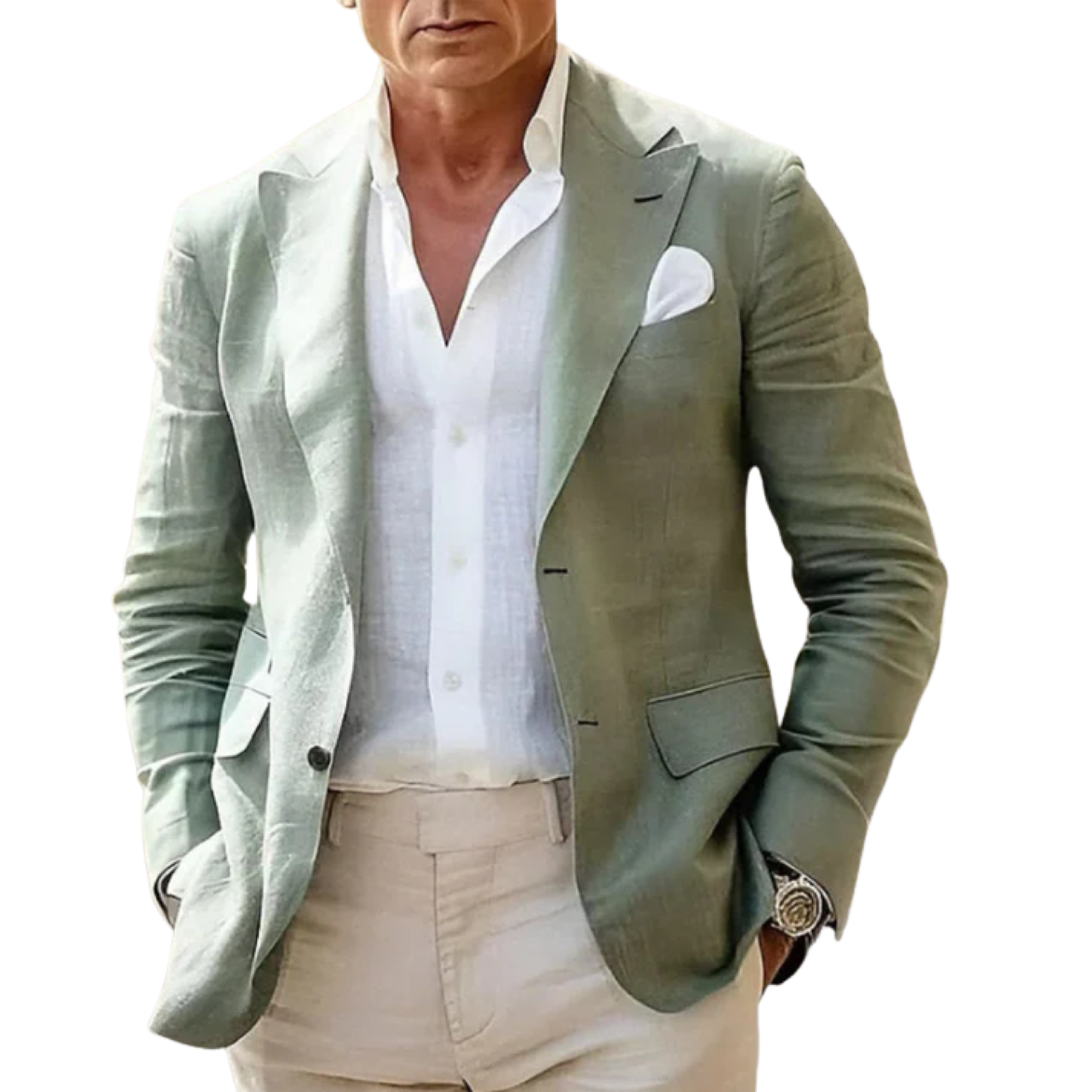 Men's blazer jacket — classic fitted style — office
