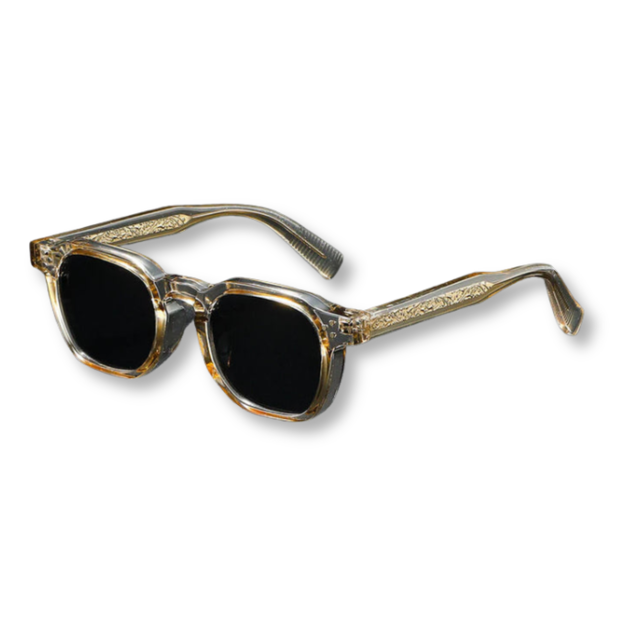 Polarized Square Sunglasses with Polycarbonate Frame and UV400 Protection