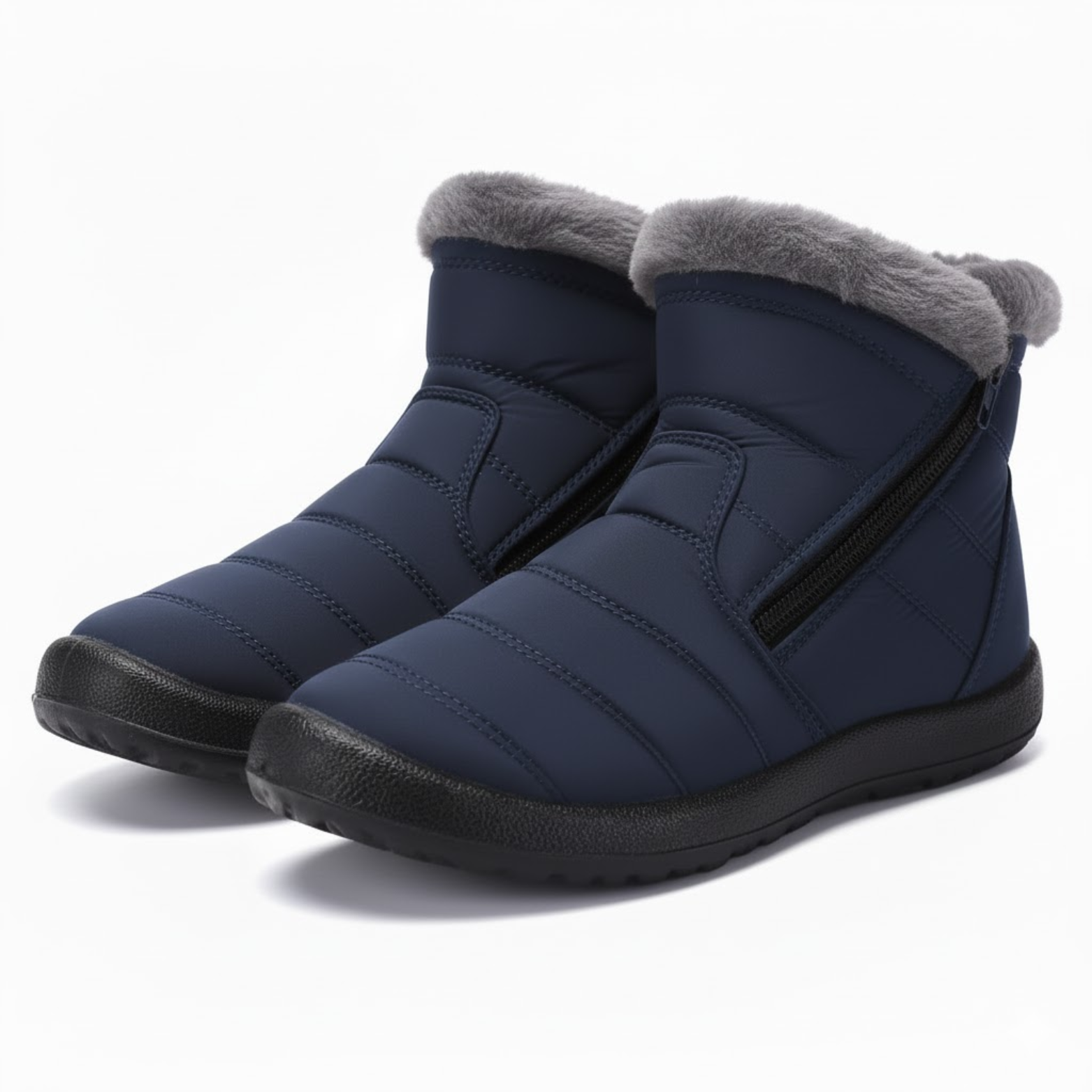 Mid-calf cotton boots for women, warm for winter