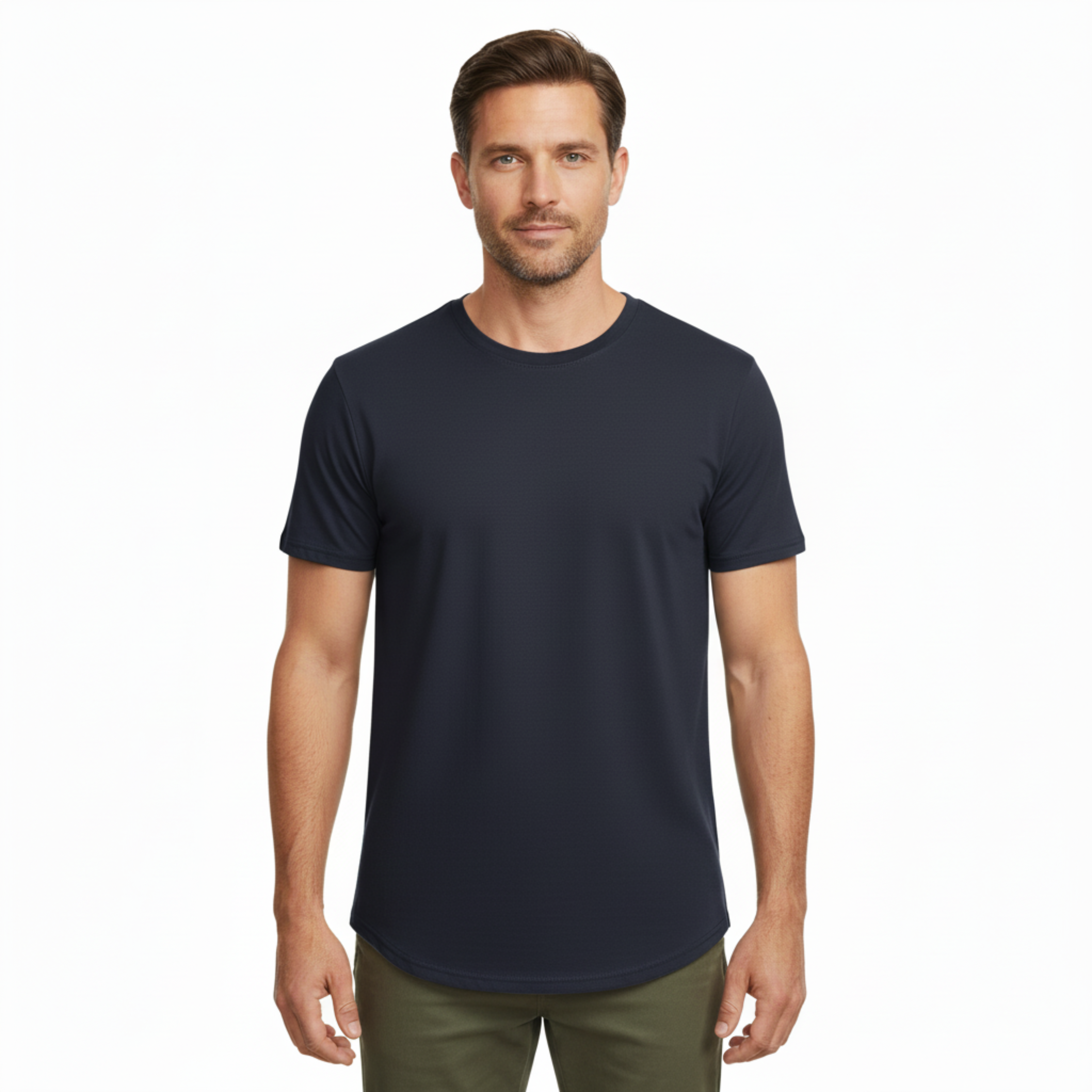 T-shirt in cotone e elastan da uomo, taglio slim fit