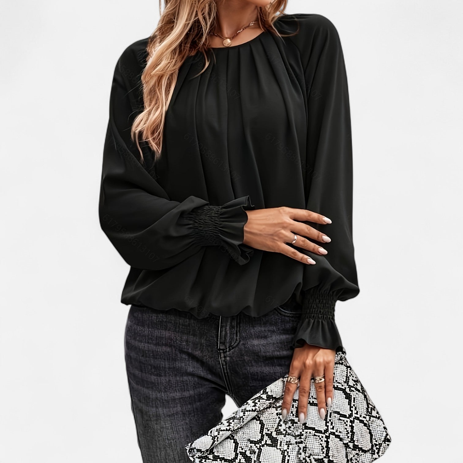 Ancienne Monde | Blouse Vintage Plissée pour Femme