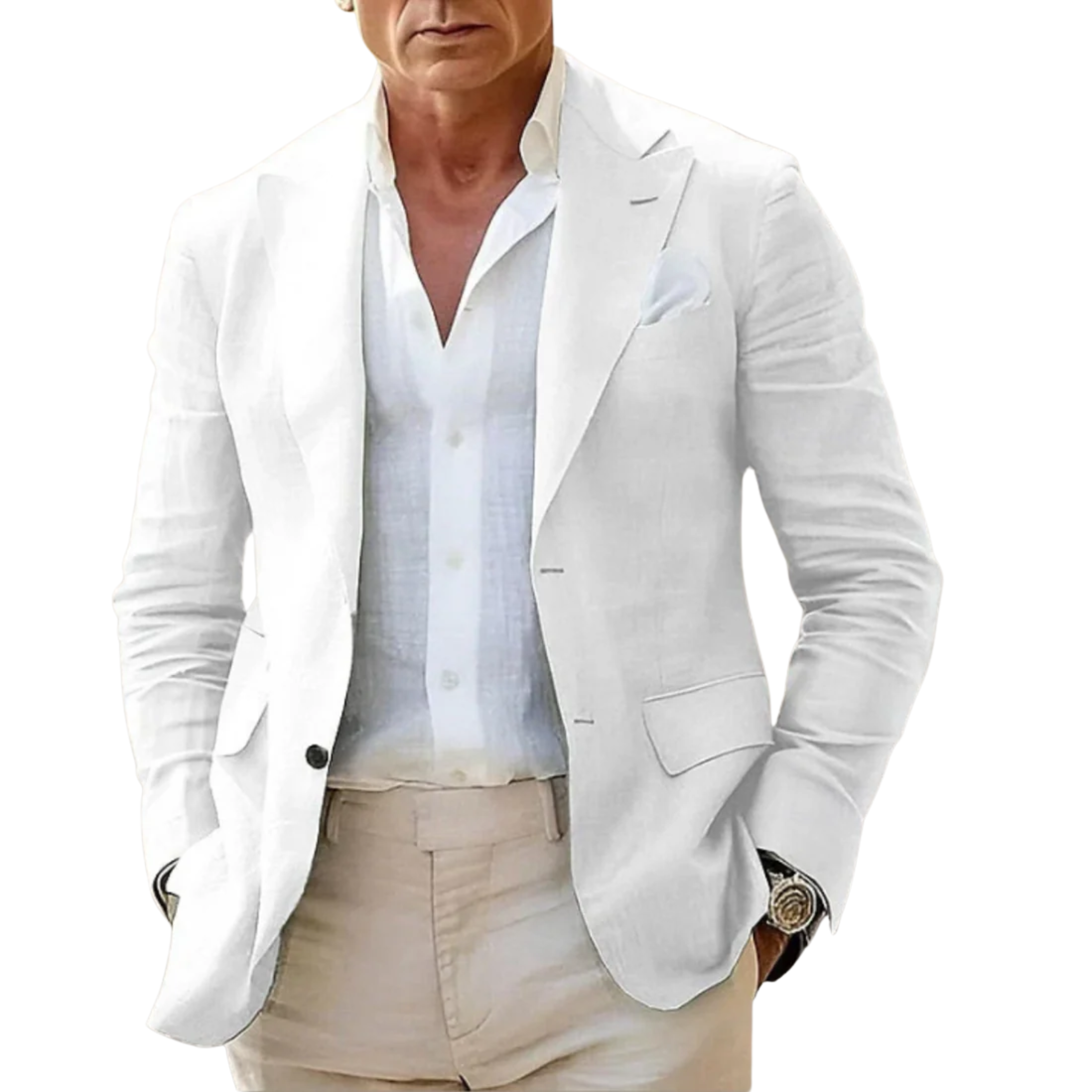 Men's blazer jacket — classic fitted style — office