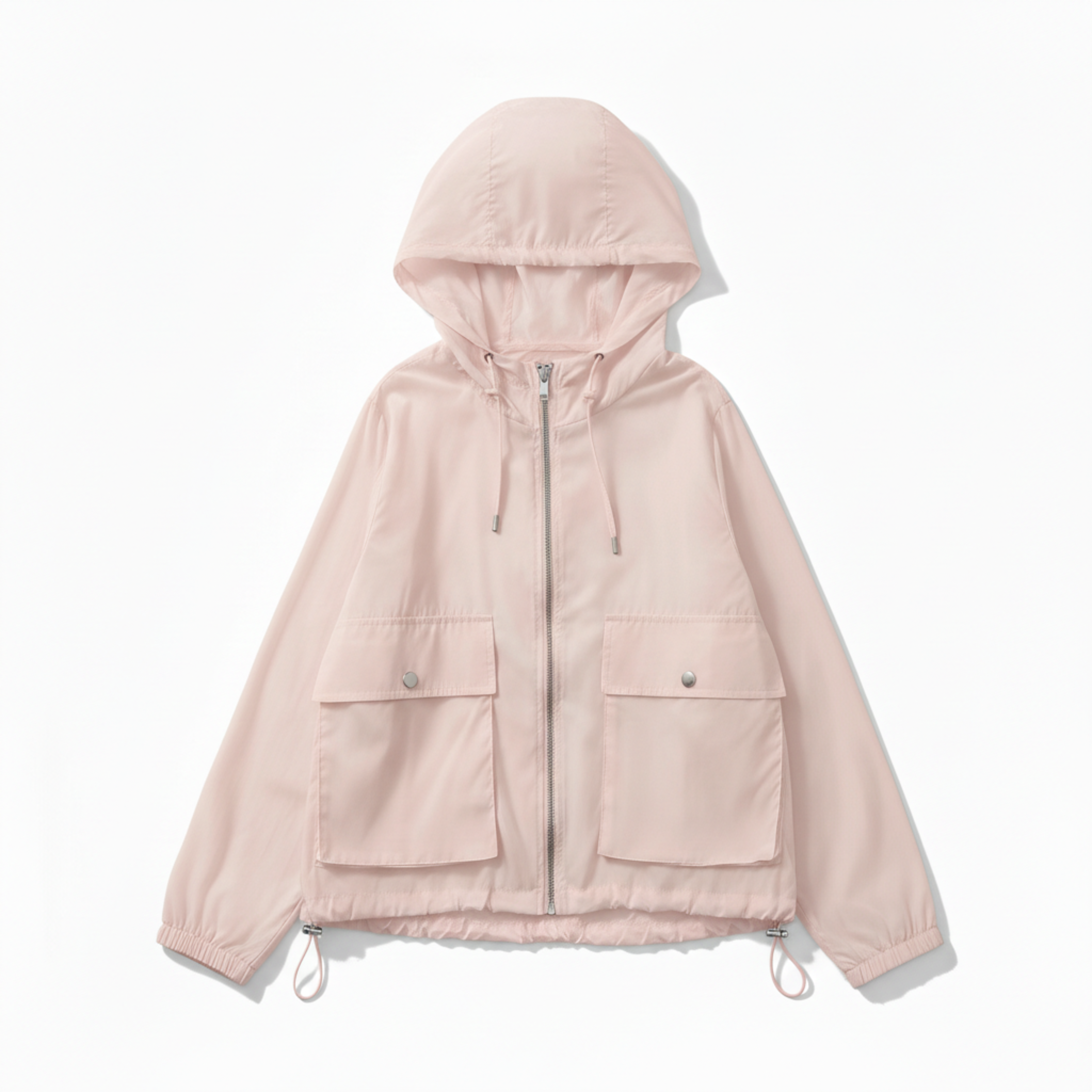 Lightweight Sun Protection Jacket with Hood and Zipper for Women