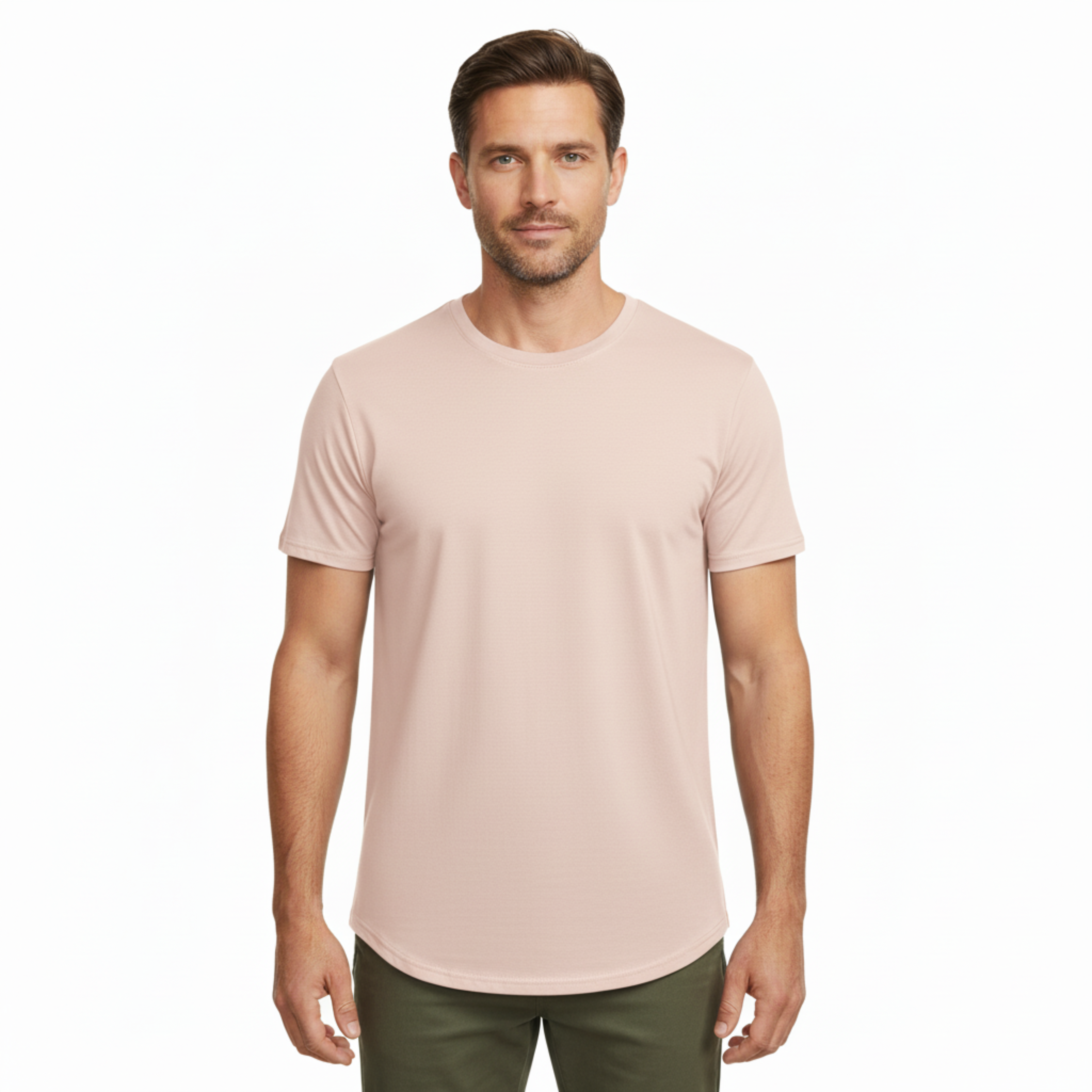 T-shirt in cotone e elastan da uomo, taglio slim fit