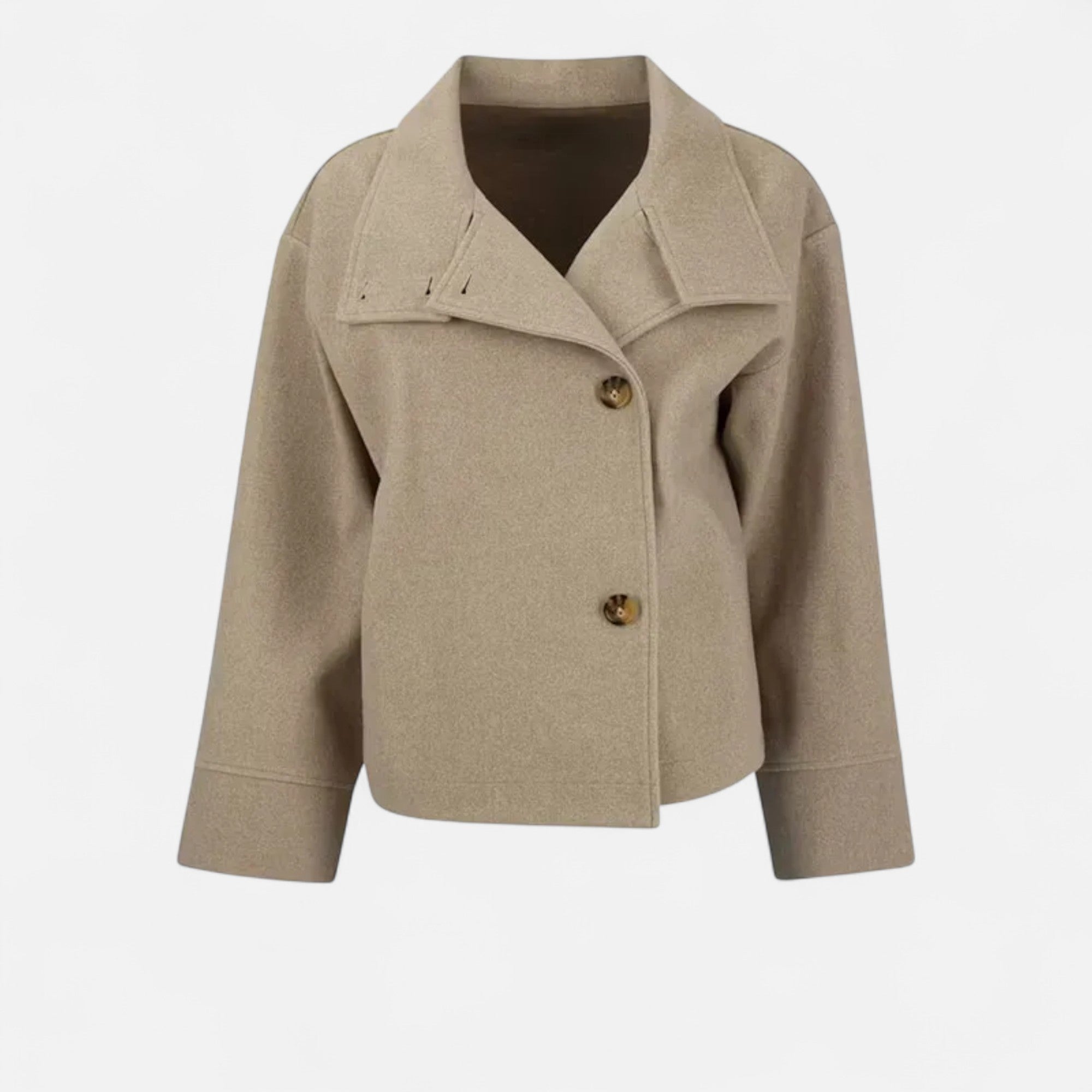 Ancienne Monde | Manteau Court Femme Col Haut Chic