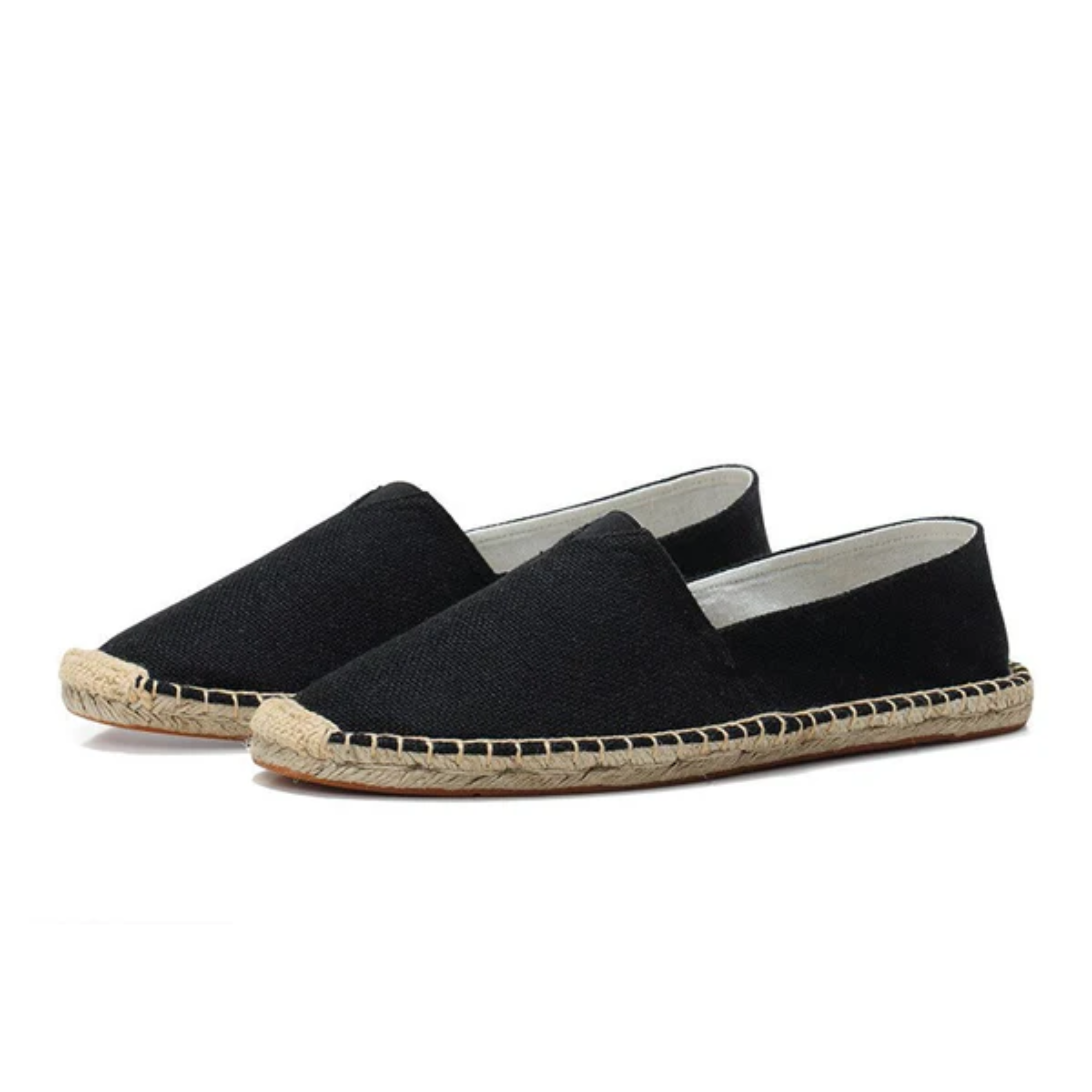 Espadrillas in lino da uomo — mocassini slip-on in tela — spiaggia e vacanze