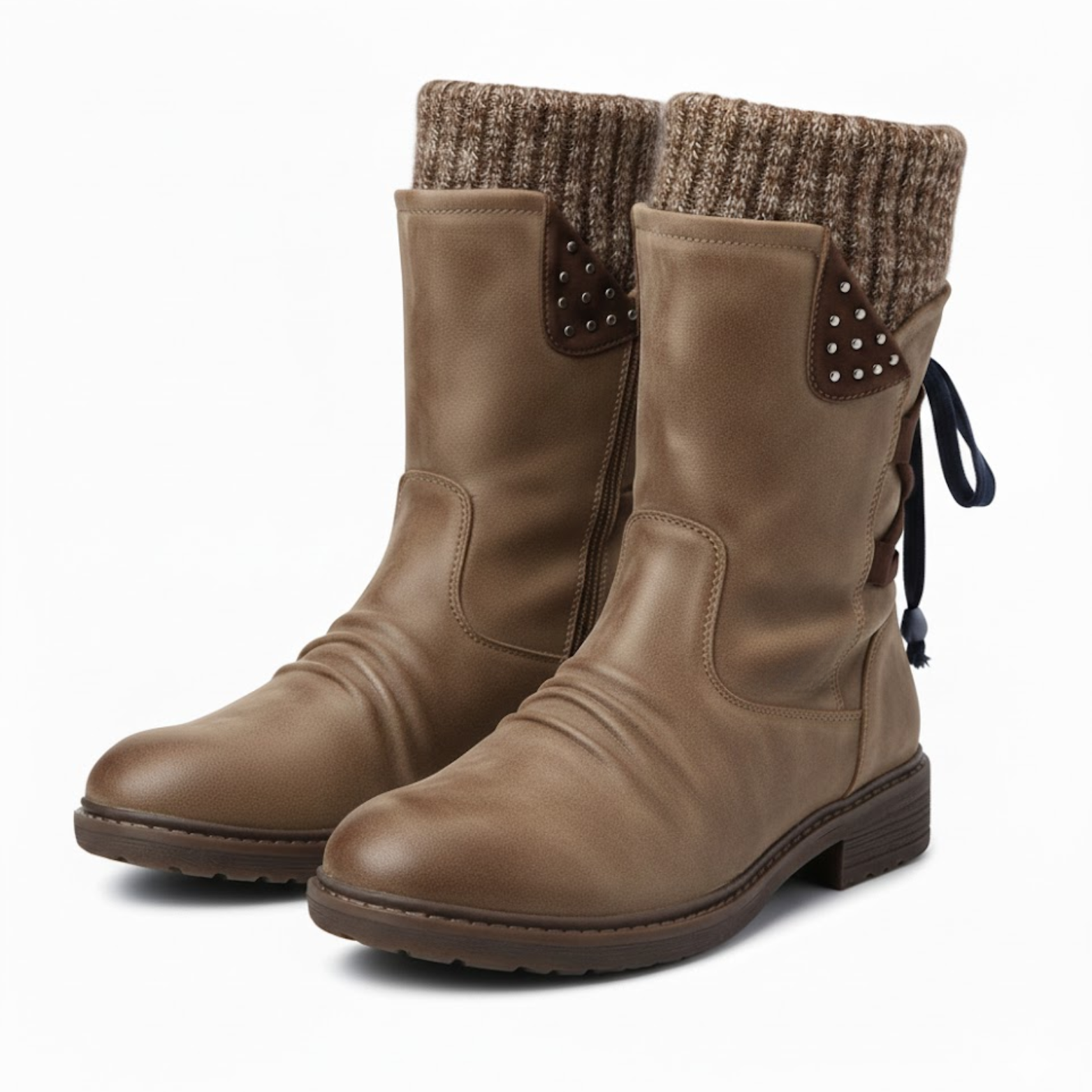 Women's Mid-Calf Winter Boots in Suede – Warm and Trendy Snow Boots
