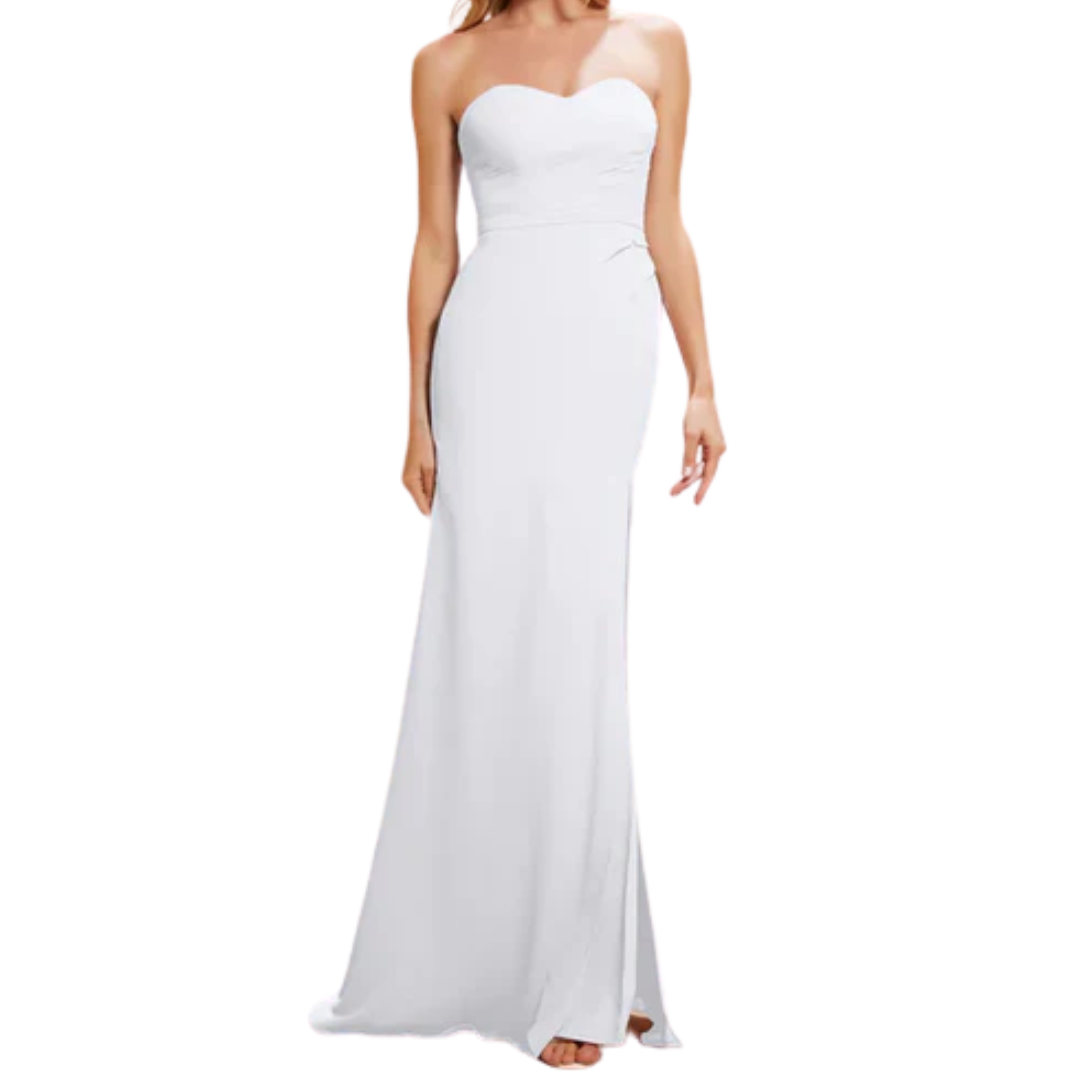 Women's Chiffon Ceremony Dress with Sheath Cut and Side Slit