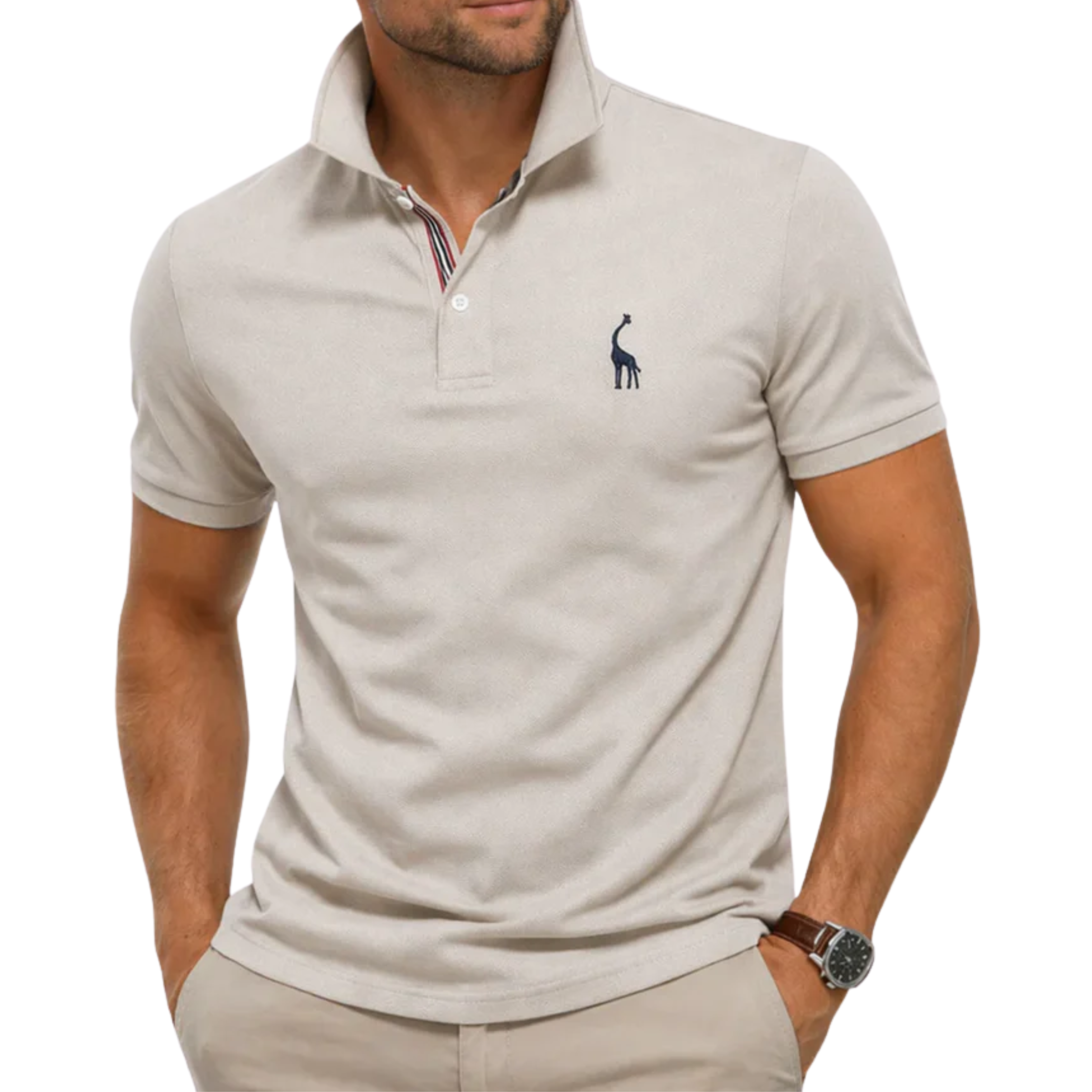 Pánské bavlněné polo — klasický střih — každodenní styl