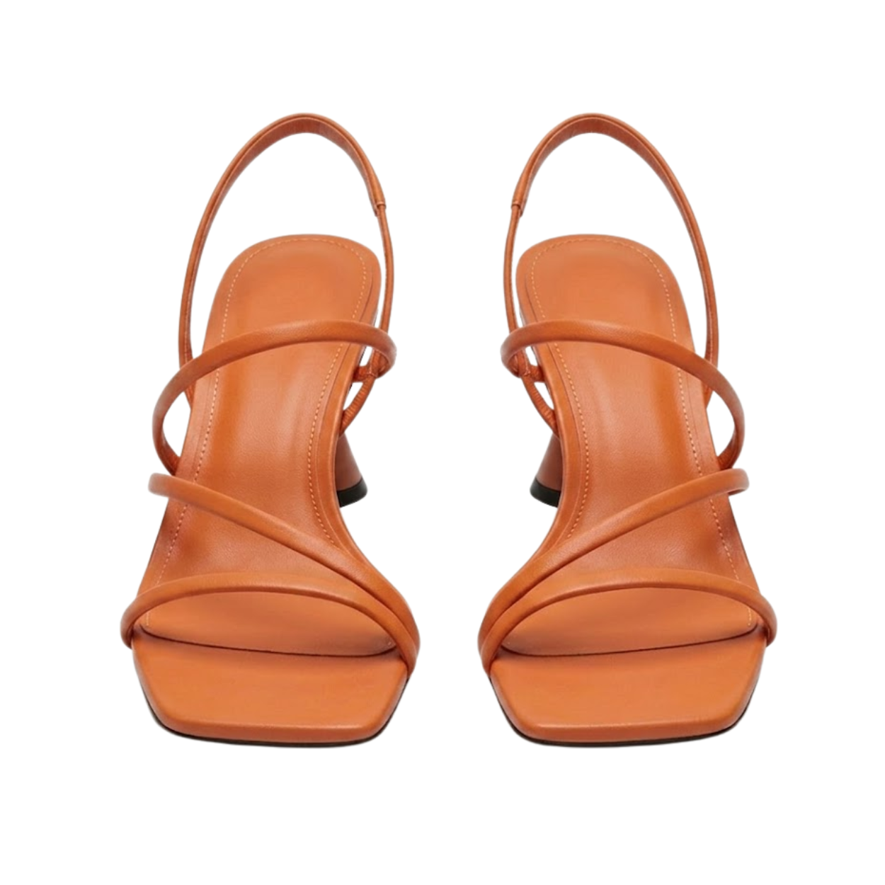 Sandalias de Tacón Alto para Mujer con Múltiples Tiras y Tacón Acampanado