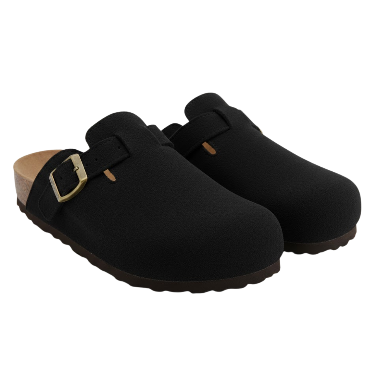 Mules en daim avec semelle classique et boucle réglable