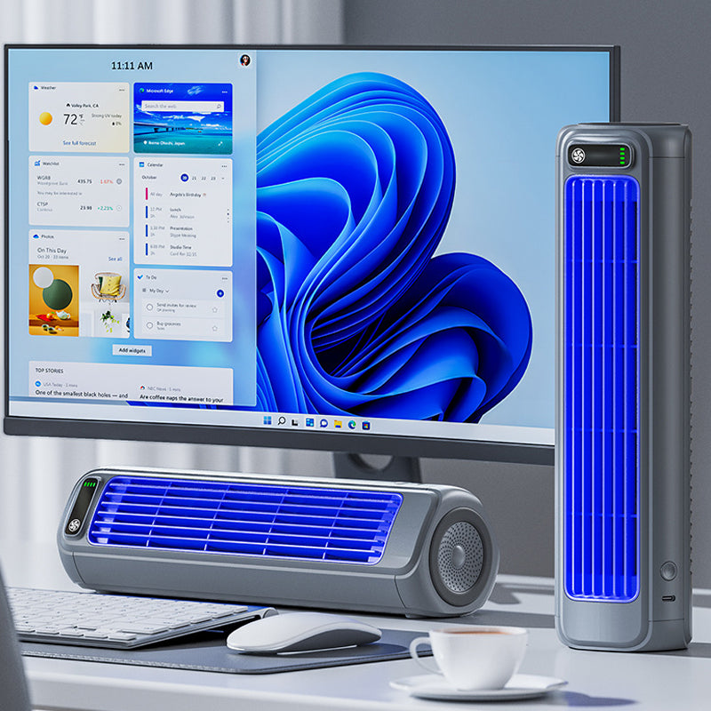 Climatizzatore portatile ricaricabile senza fili 3-in-1 con batteria da 2000 mAh