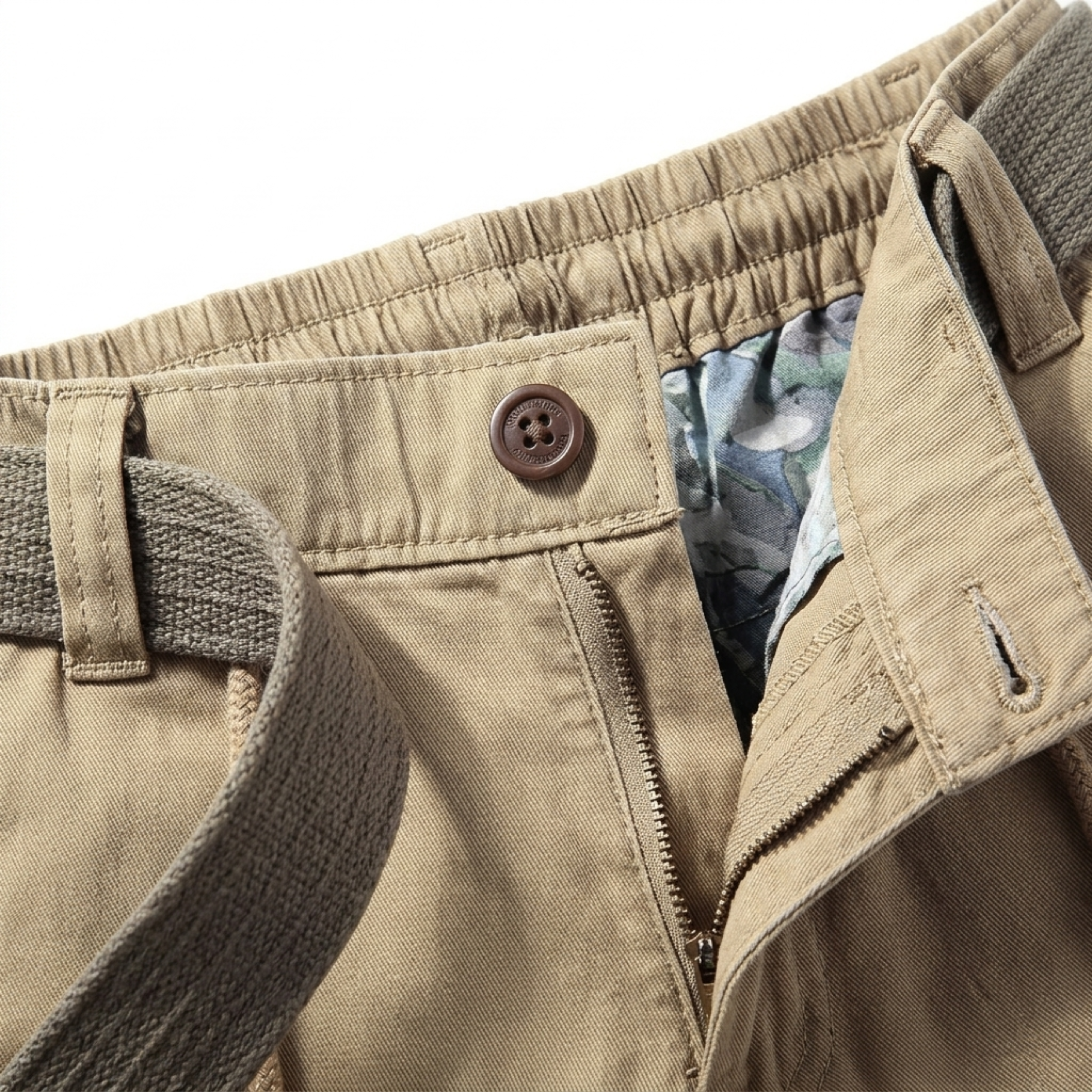 Cotton cargo bermuda shorts — multi-pocket utility style — vacation