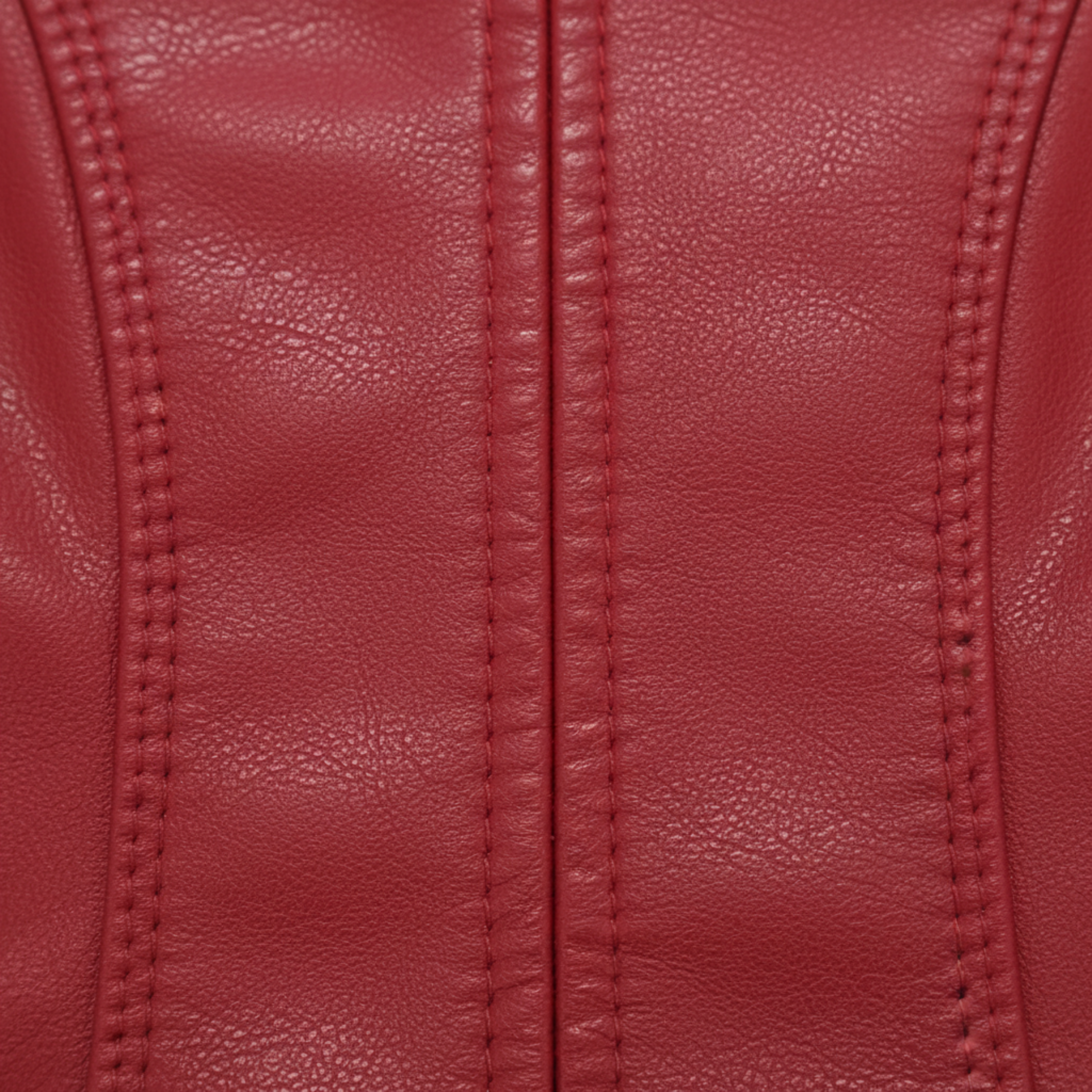 Women's Leather Jacket with Officer Collar and Zipper, Fitted Cut