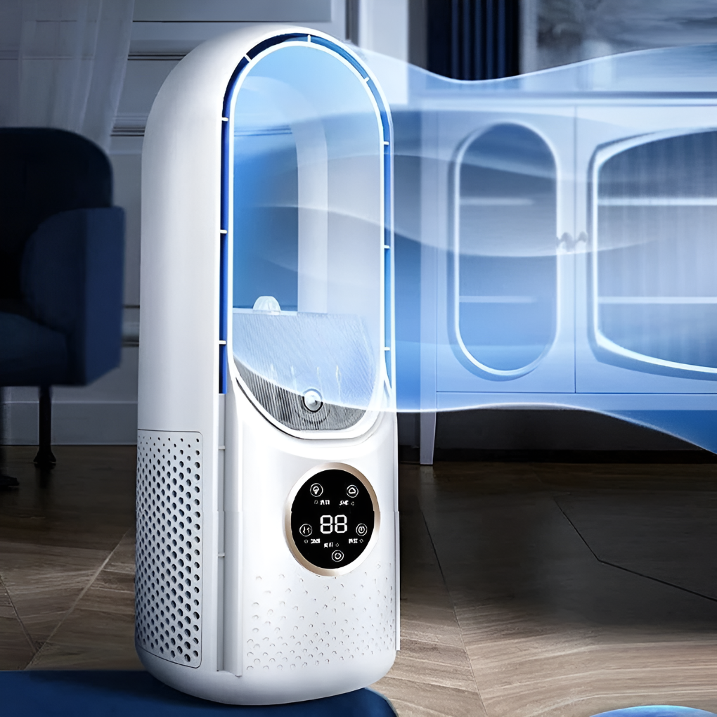 Lautloser Tischventilator ohne Flügel mit 3 Lüftungsmodi