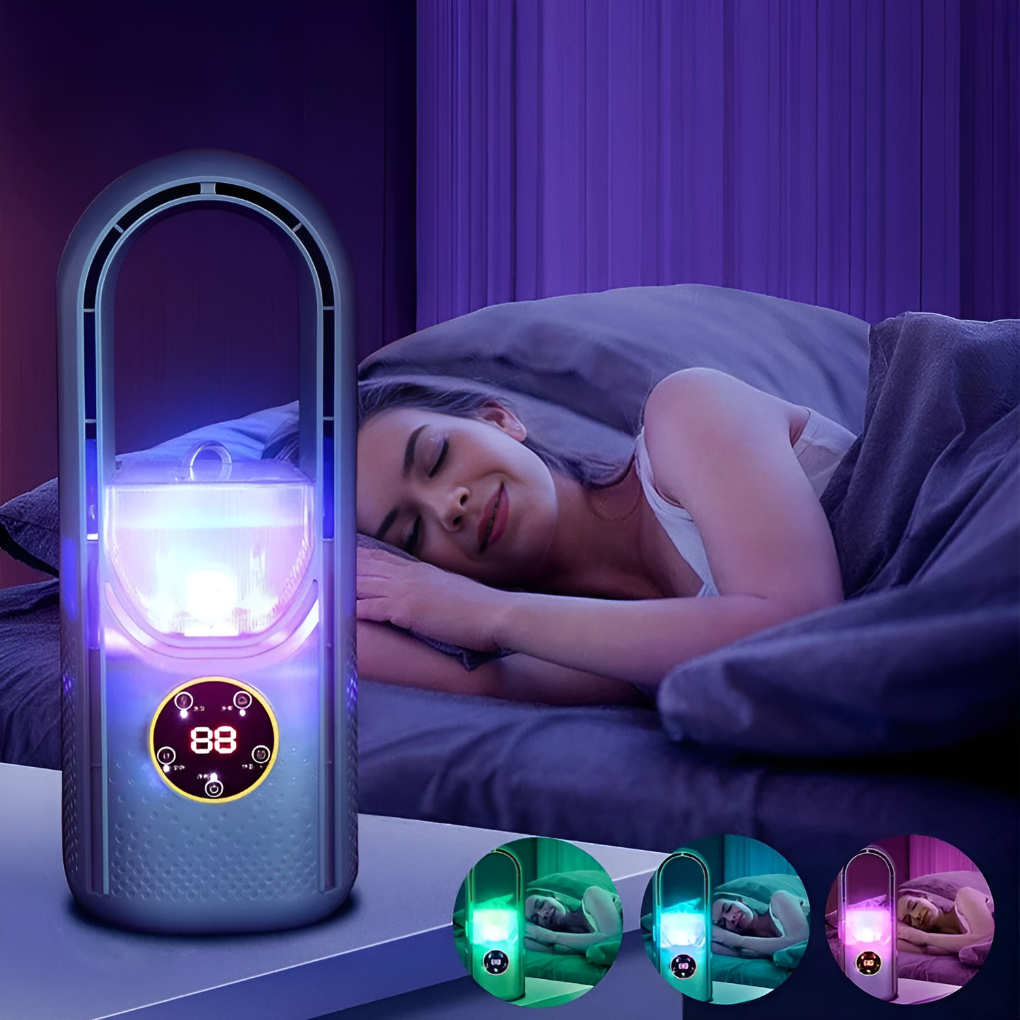 Lautloser Tischventilator ohne Flügel mit 3 Lüftungsmodi