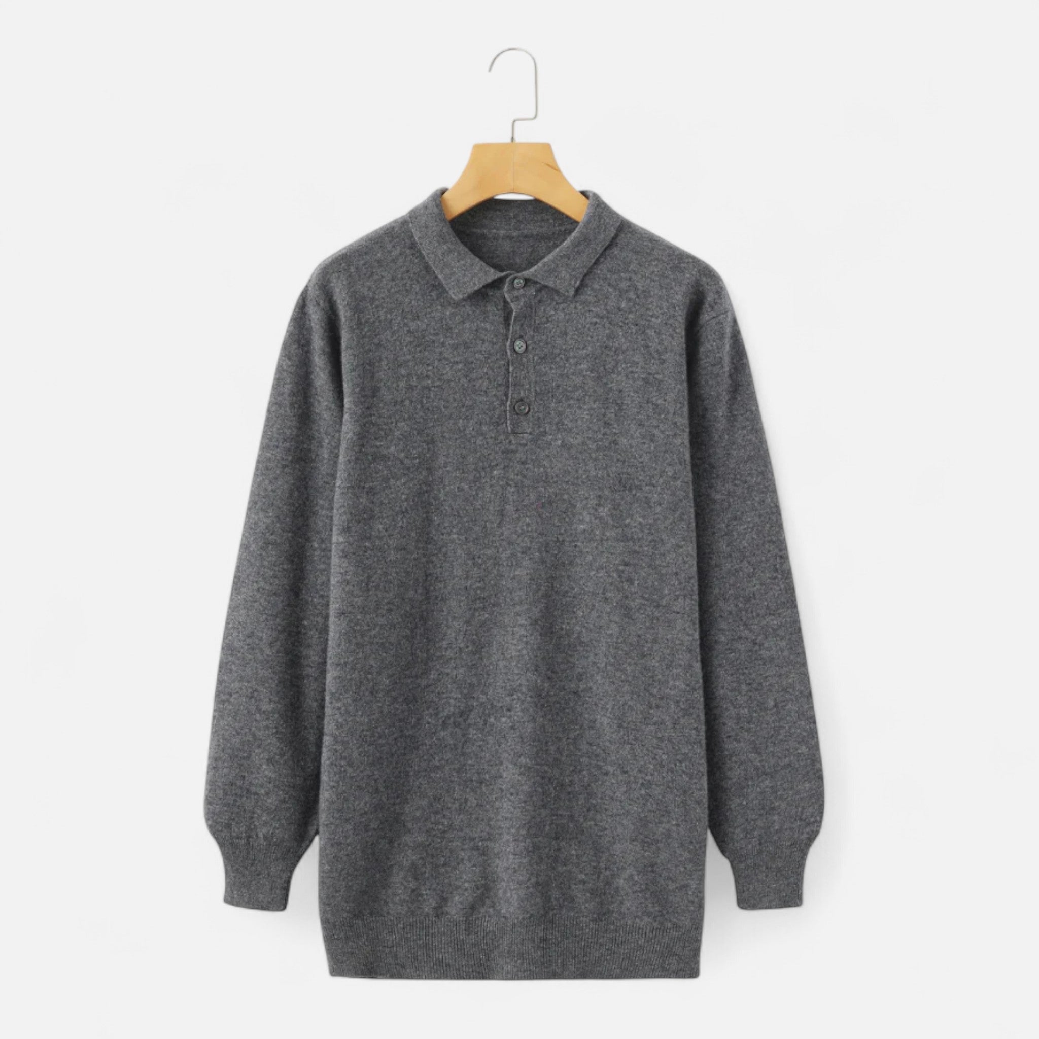 Ancienne Monde | Camisola Polo de Gola em Lã Merino Homem