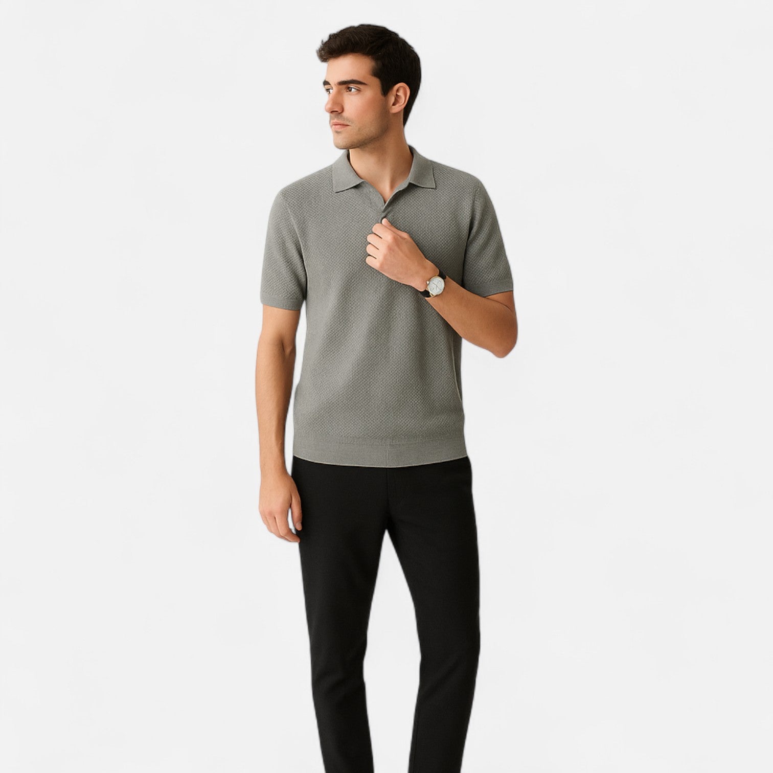 Ancienne Monde | Polo Ajusté pour Homme – Confort Respirant en Coton pour une Élégance Estivale