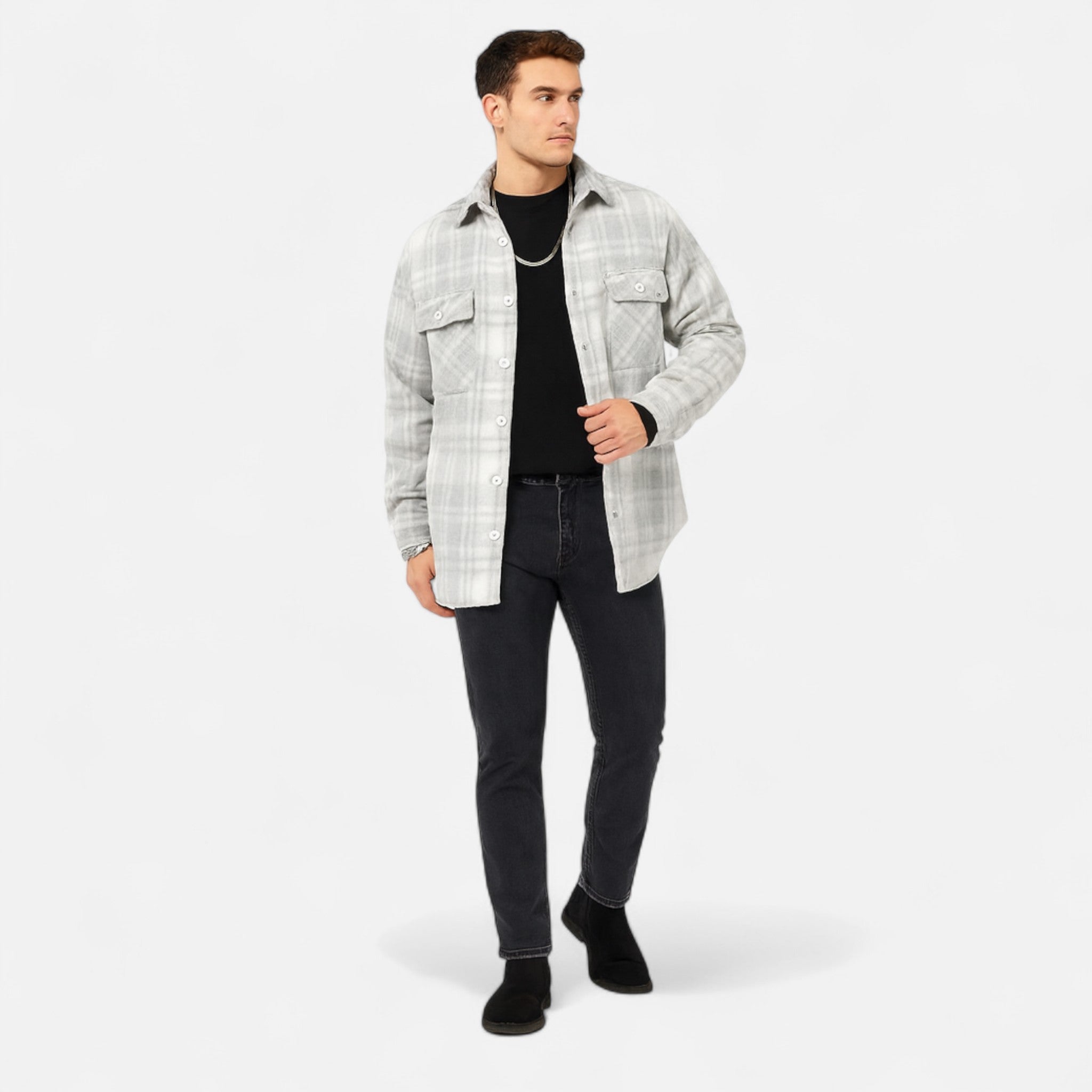Ancienne Monde | Chemise Homme Hiver à Carreaux Classique Premium