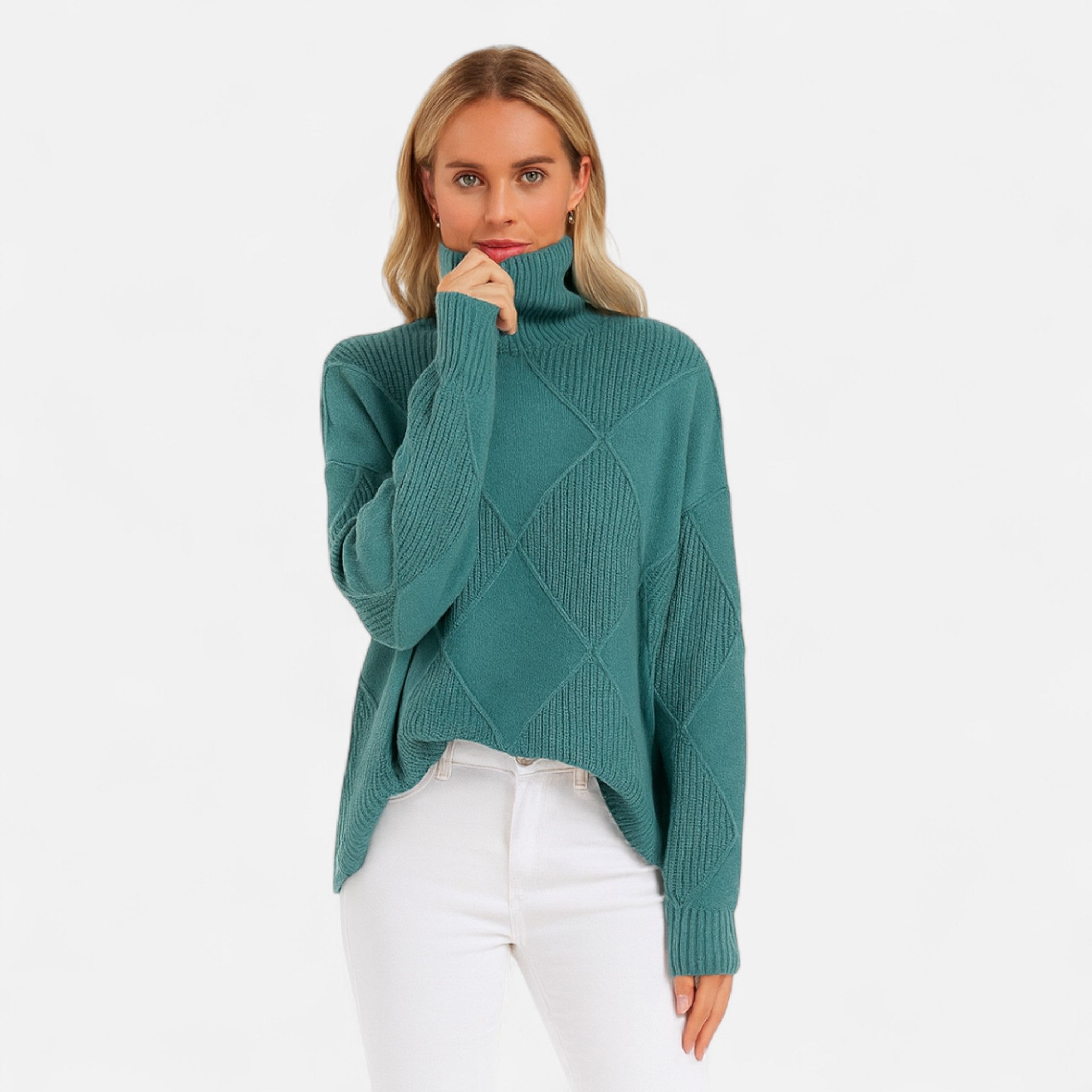 Ancienne Monde | Pull Femme Col Roulé Doux en Maille Premium