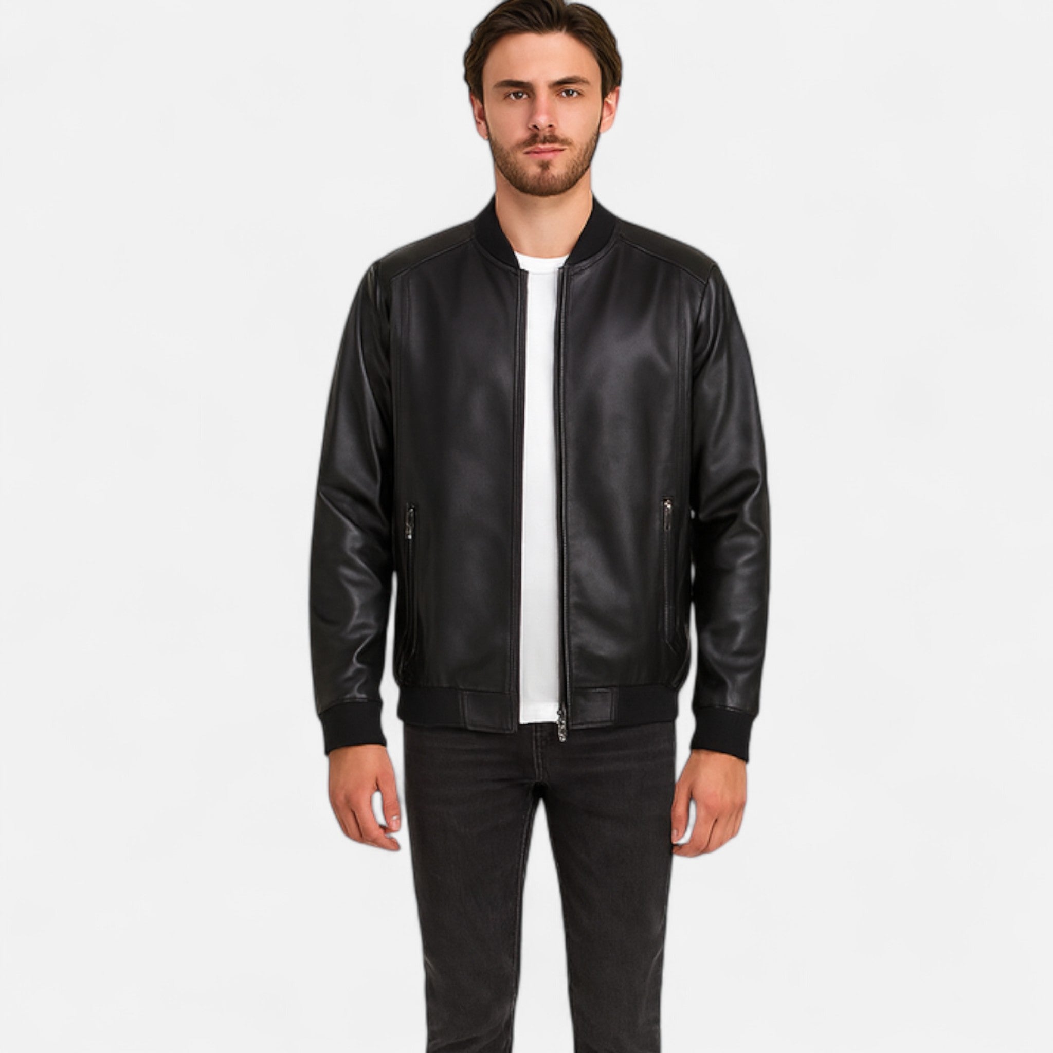 Ancienne Monde | Veste Homme Classique en Cuir Premium