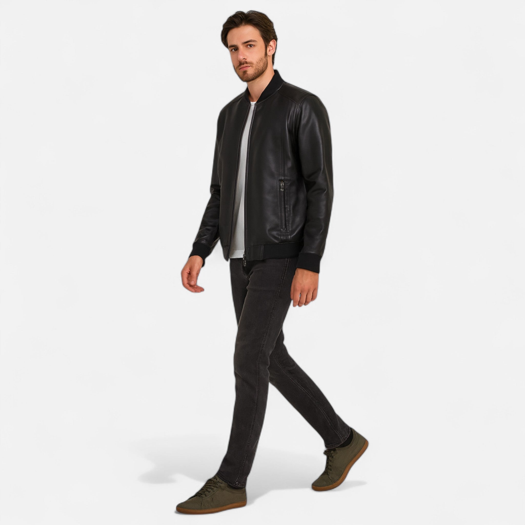 Ancienne Monde | Veste Homme Classique en Cuir Premium