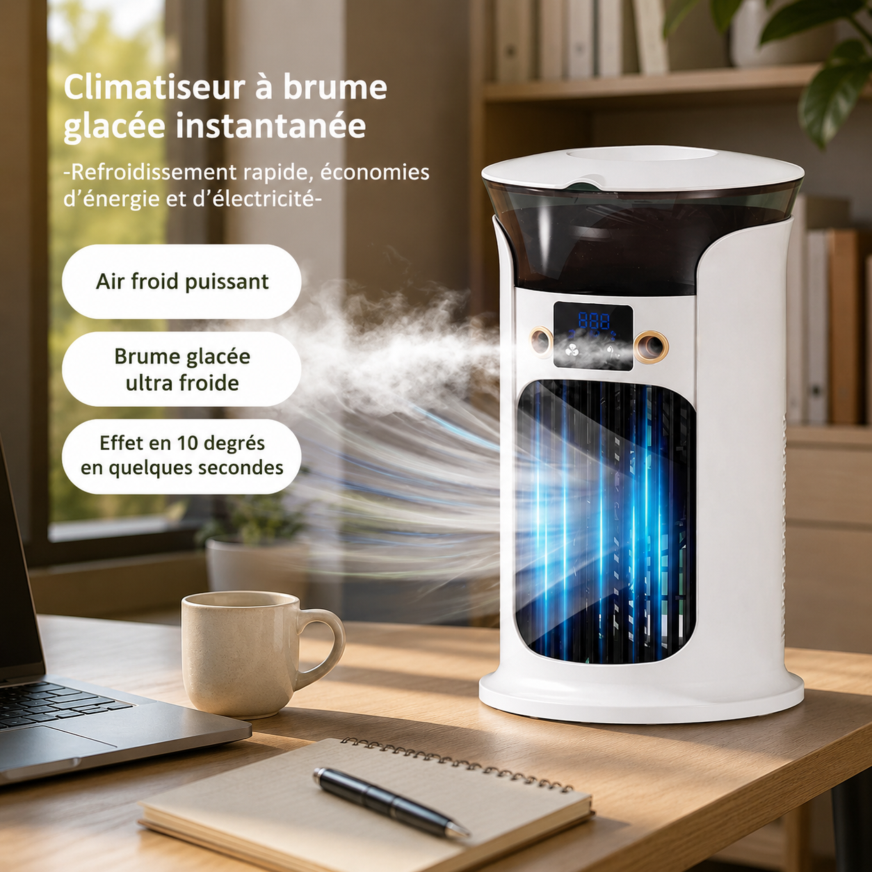 Mini ventilador de escritorio USB portátil para enfriamiento personal