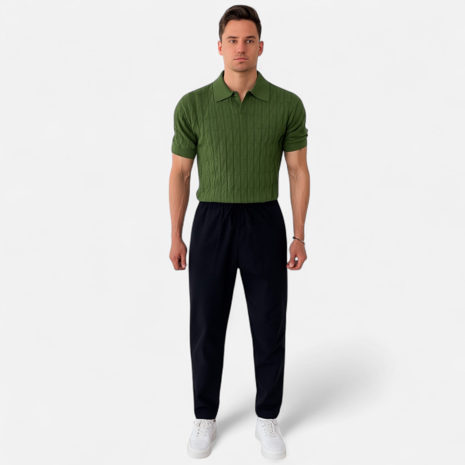 Ancienne Monde | T-shirt Rayé Col Rond pour Homme – Simplicité Intemporelle