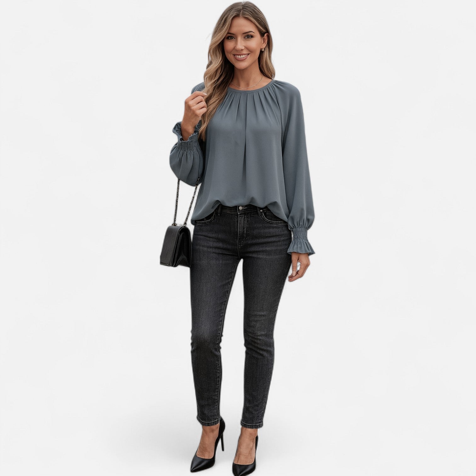 Ancienne Monde | Blouse Vintage Plissée pour Femme