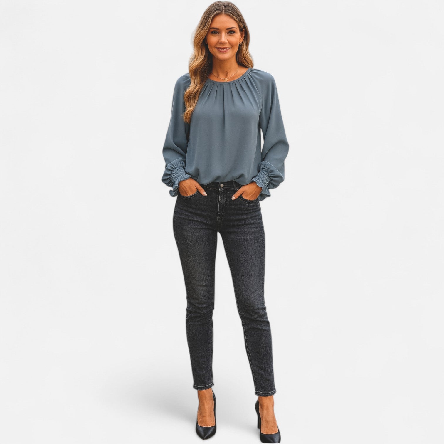 Ancienne Monde | Blouse Vintage Plissée pour Femme