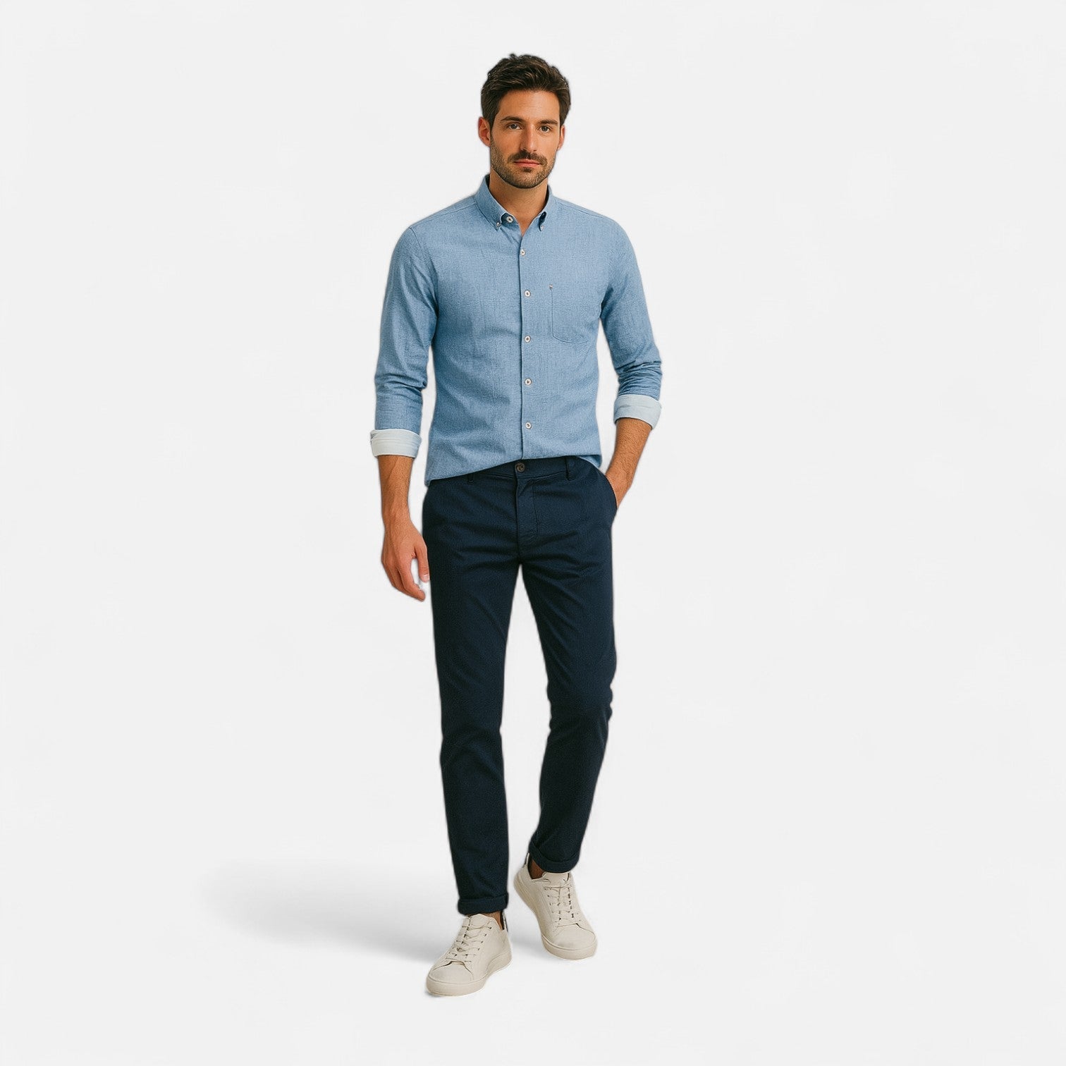 Ancienne Monde | Chemise Vintage en Coton pour Homme – Utilité Intemporelle