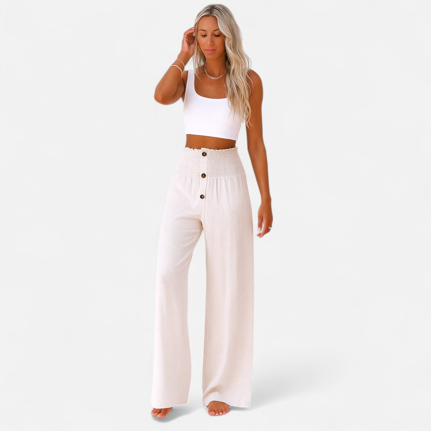 Ancienne Monde | Pantalon Femme en Lin – Légèreté Estivale, Structure Intemporelle