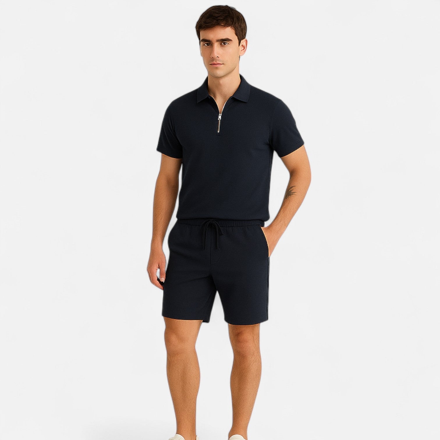 Ancienne Monde | Ensemble Polo et Short pour Homme – Coordination Raffinée, Style Sans Effort