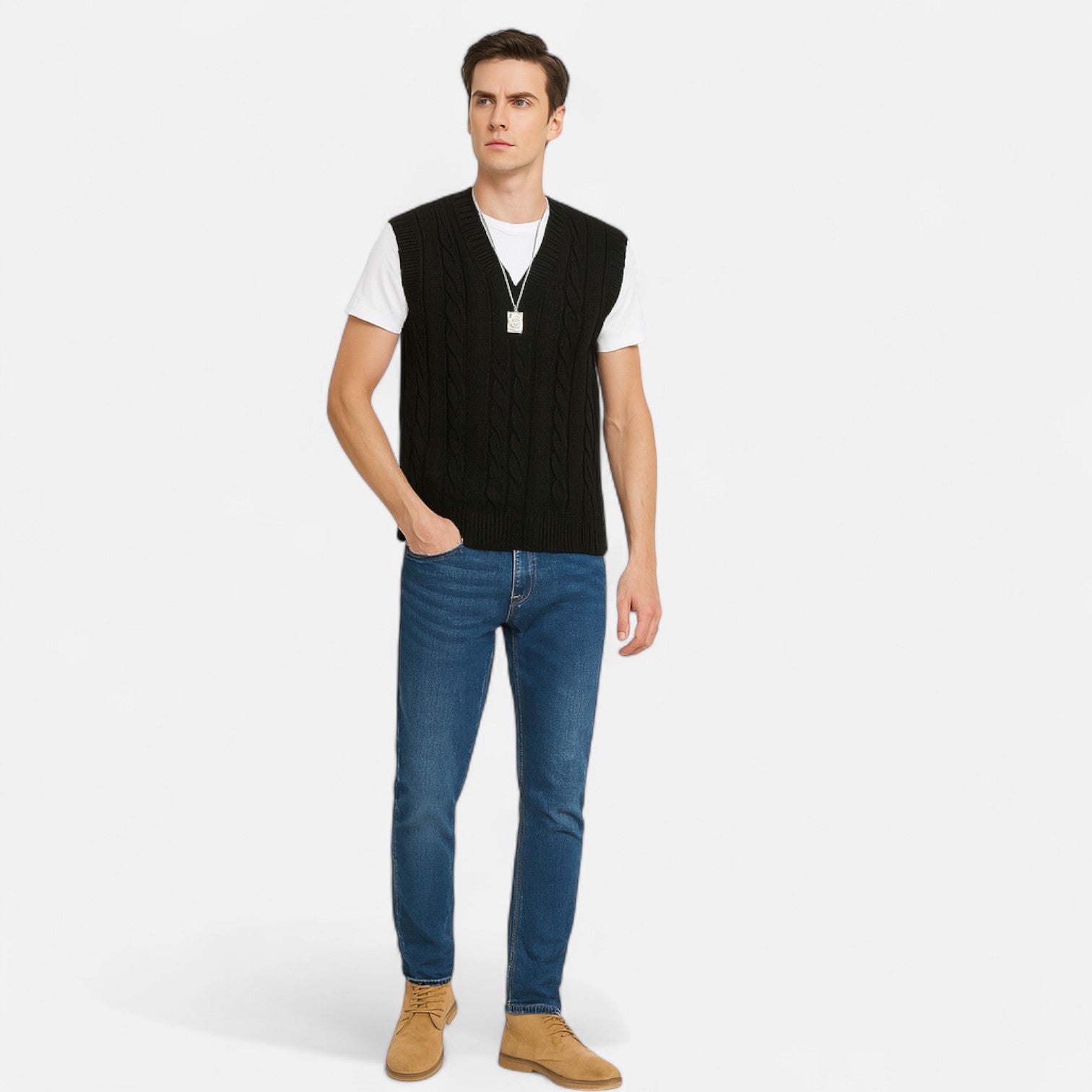Ancienne Monde | Gilet d’Été en Lin pour Homme