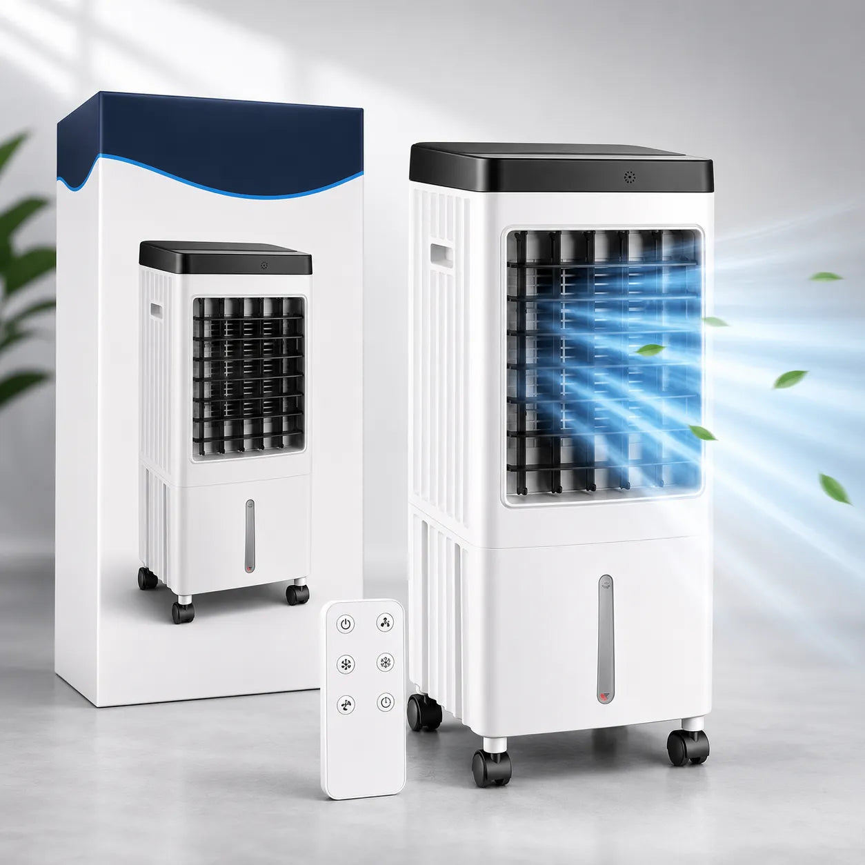 Enfriador de aire portátil de 10 L con control remoto y 3 velocidades