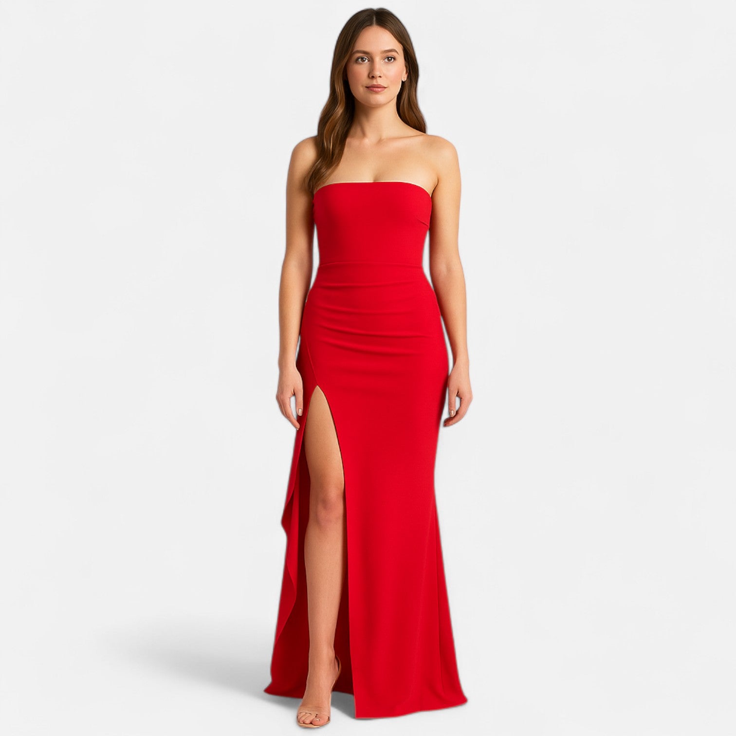 Ancienne Monde | Robe Bustier à Fente Haute pour Femme – Élégance Audacieuse, Glamour Contemporain du Soir