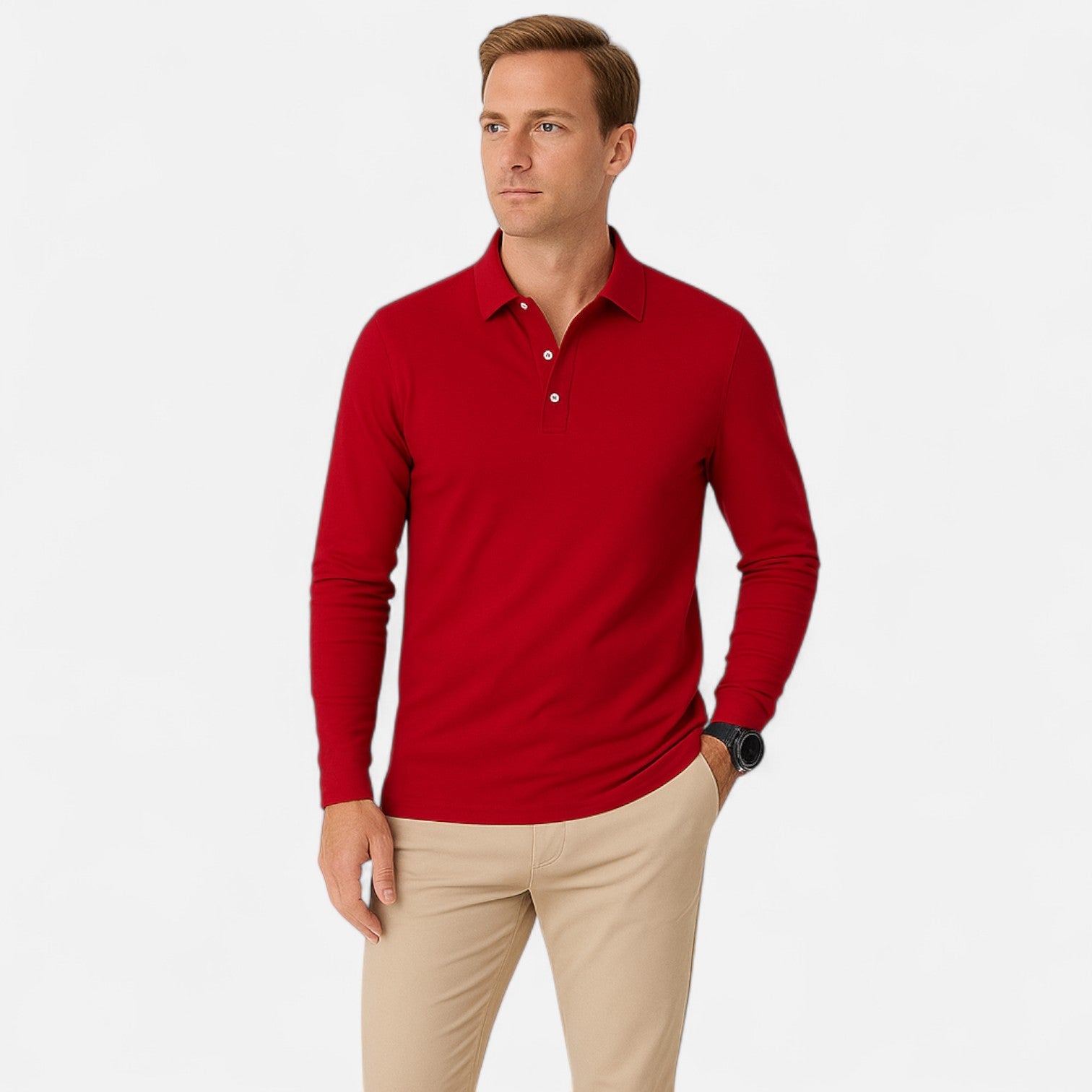 Ancienne Monde | Polo à Manches Longues pour Homme – Élégance Décontractée et Confort Raffiné au Quotidien
