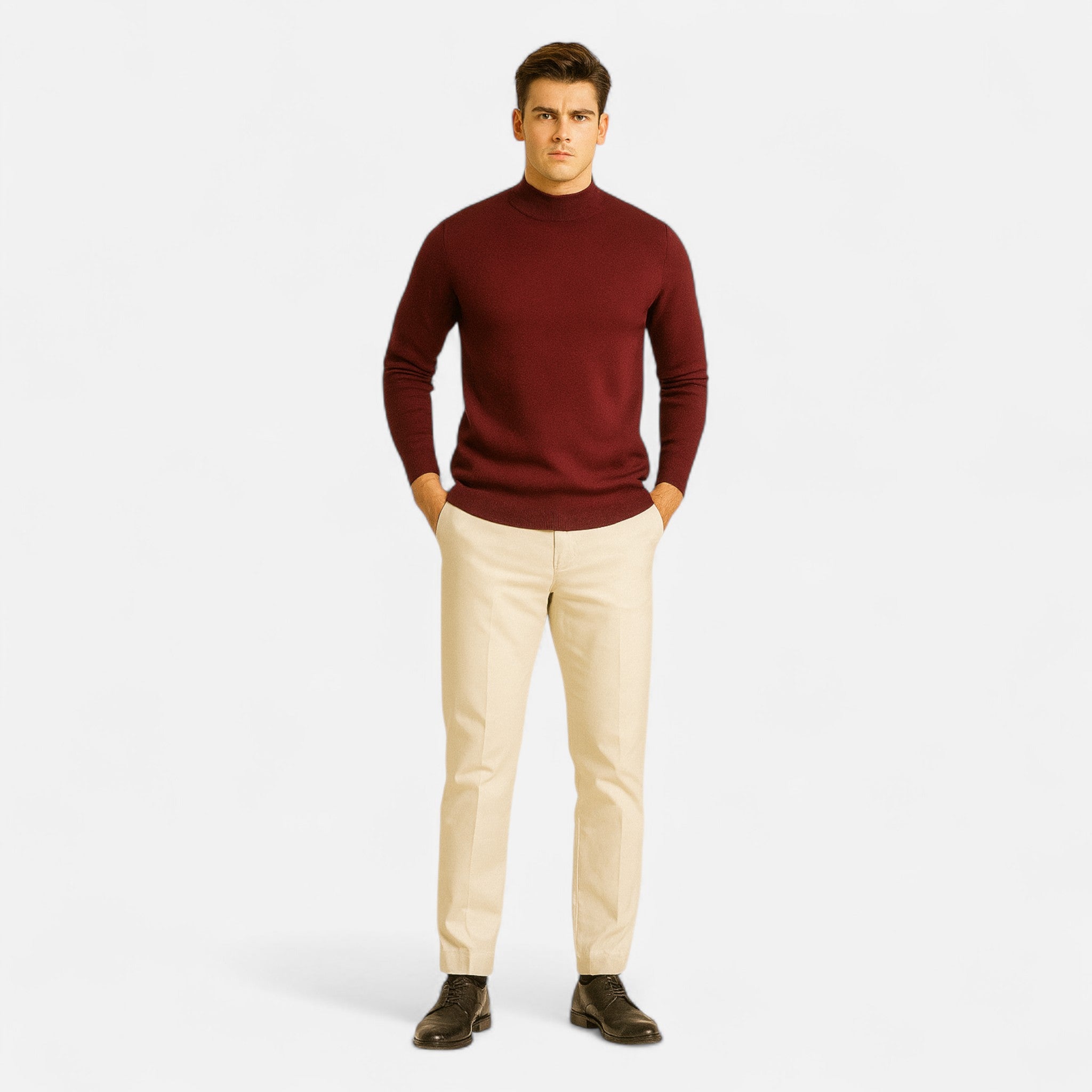 Ancienne Monde | Pull Homme Col Rond Maille Classique Confort