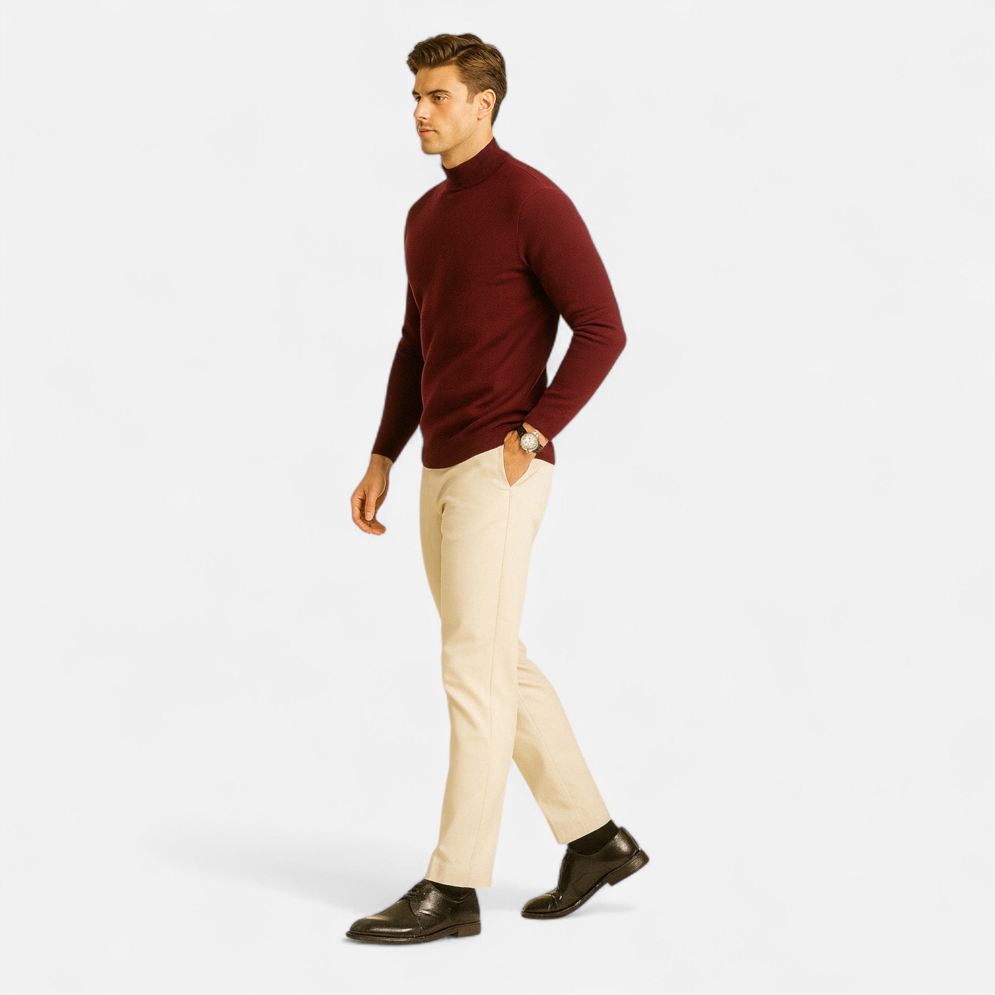 Ancienne Monde | Pull Homme Col Rond Maille Classique Confort