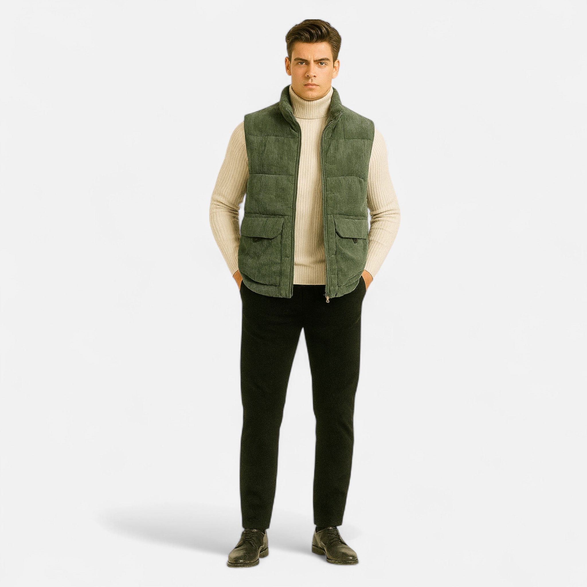 Ancienne Monde | Veste Homme Velours Côtelé Doublée Polaire