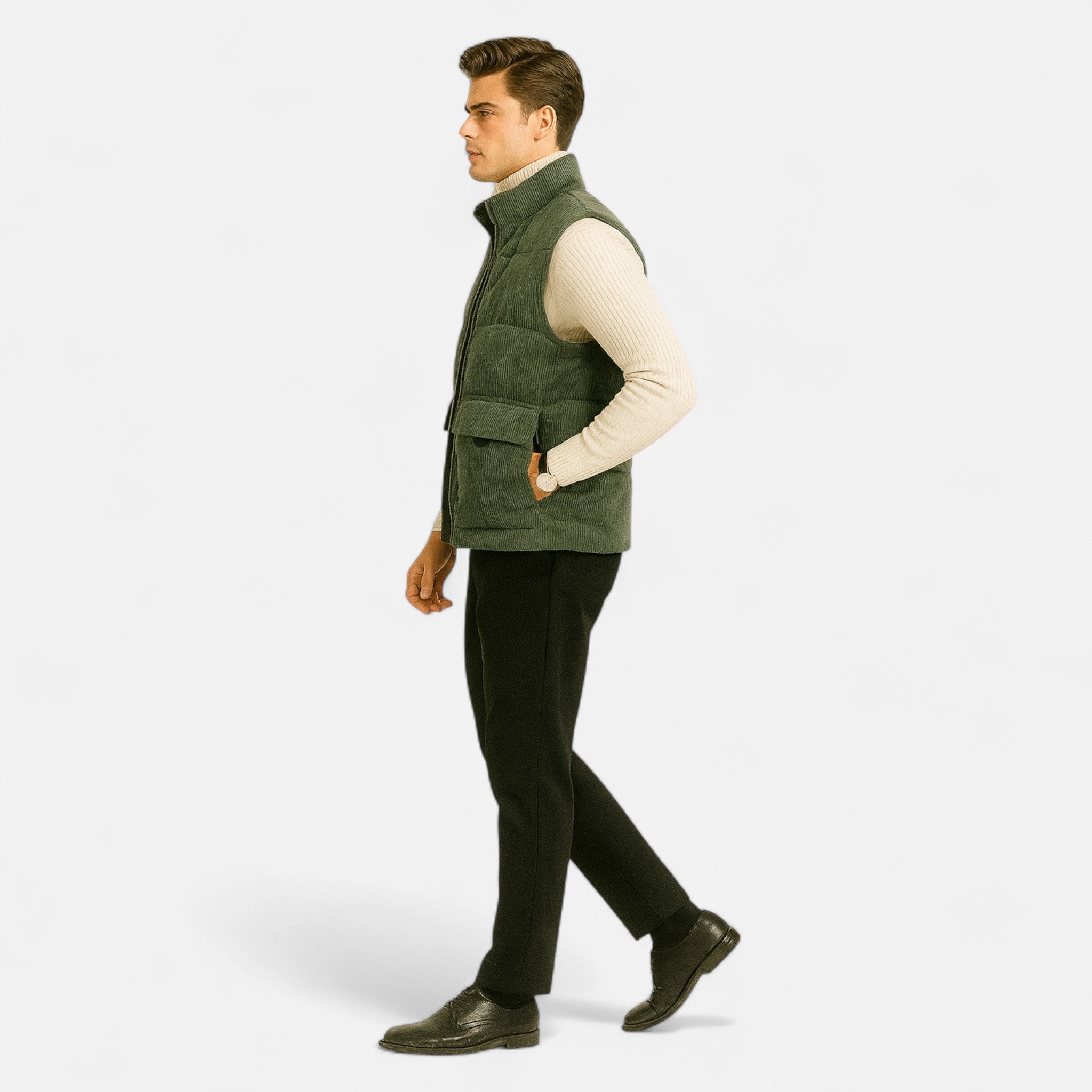 Ancienne Monde | Veste Homme Velours Côtelé Doublée Polaire