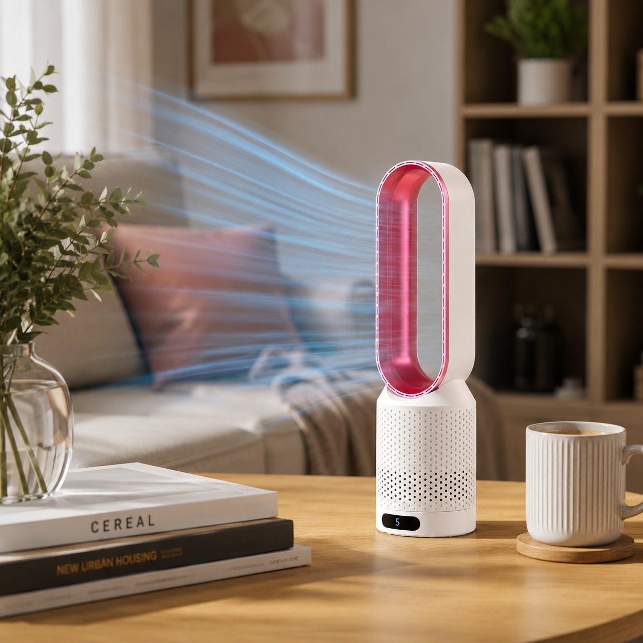 Enfriador de aire 3 en 1 con filtración HEPA y oscilación automática