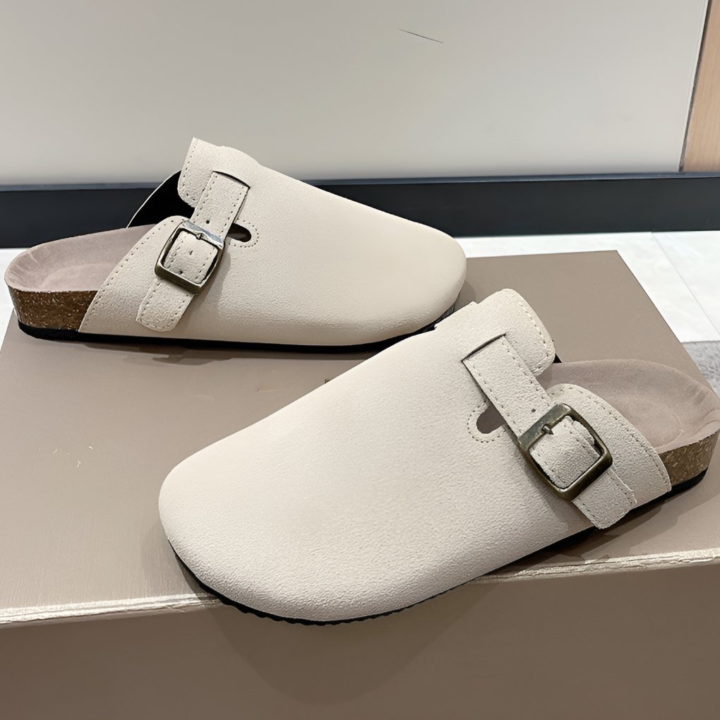 Pánské nazouváky z broušené kůže s ergonomickou podrážkou