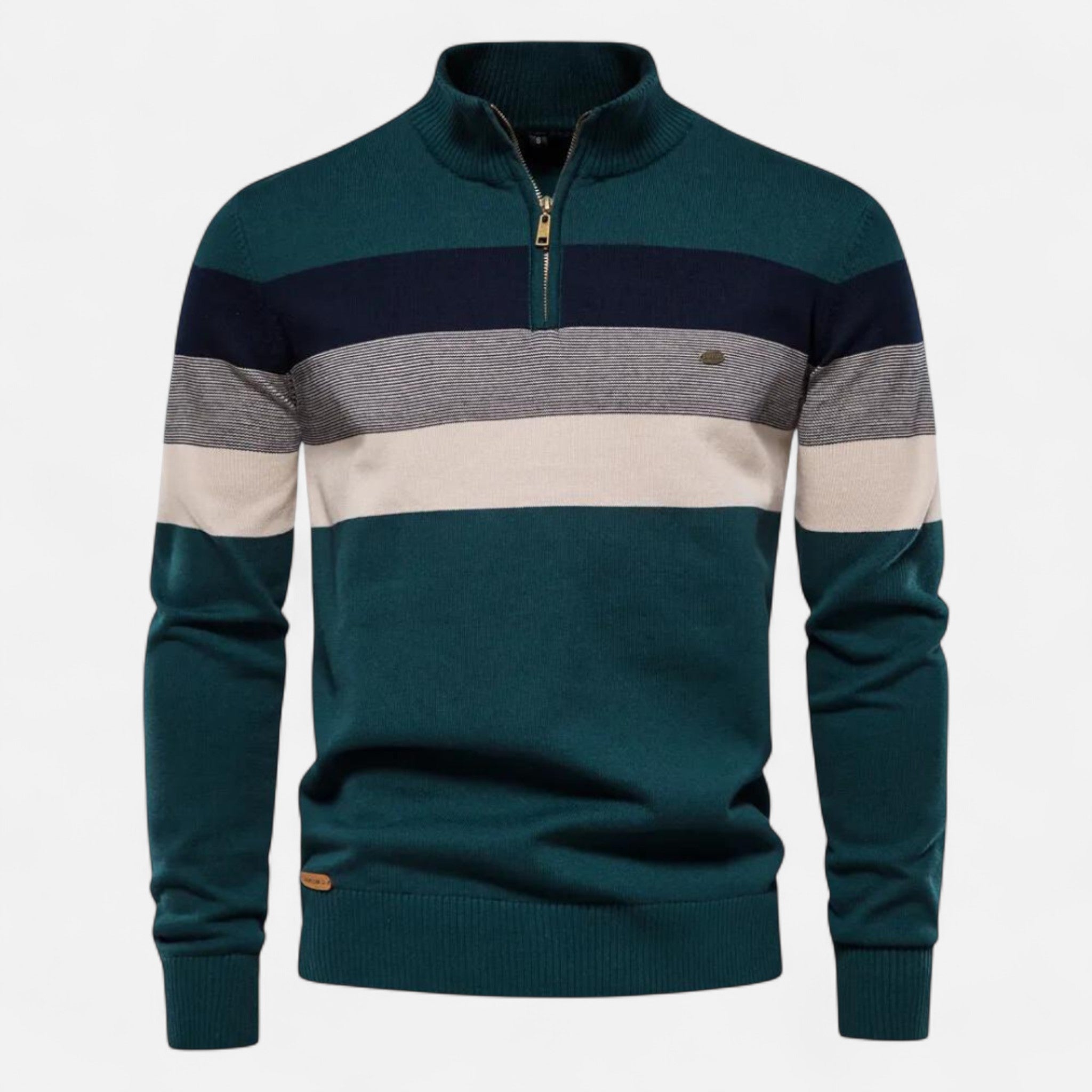 Ancienne Monde | Pull Demi-Zip Court Homme – Style Intemporel, Confort Raffiné