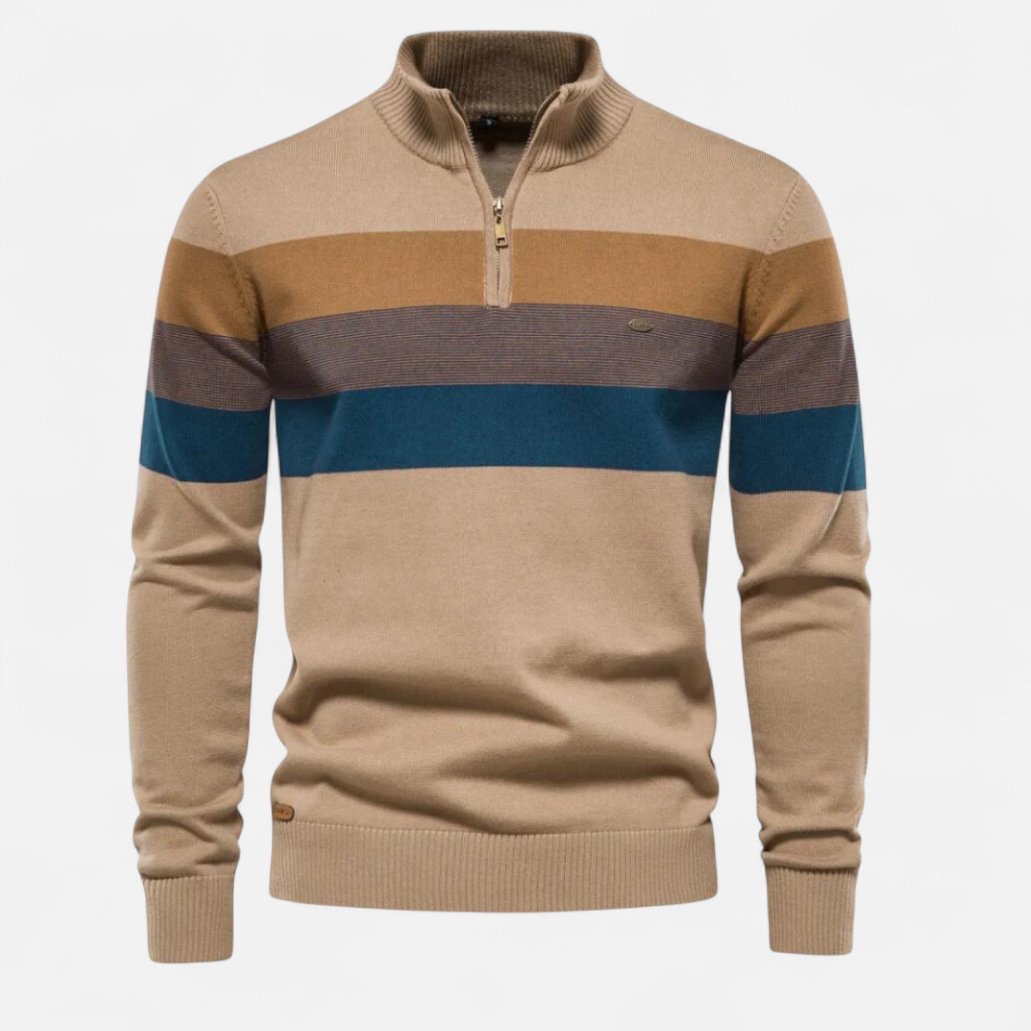 Ancienne Monde | Pull Demi-Zip Court Homme – Style Intemporel, Confort Raffiné