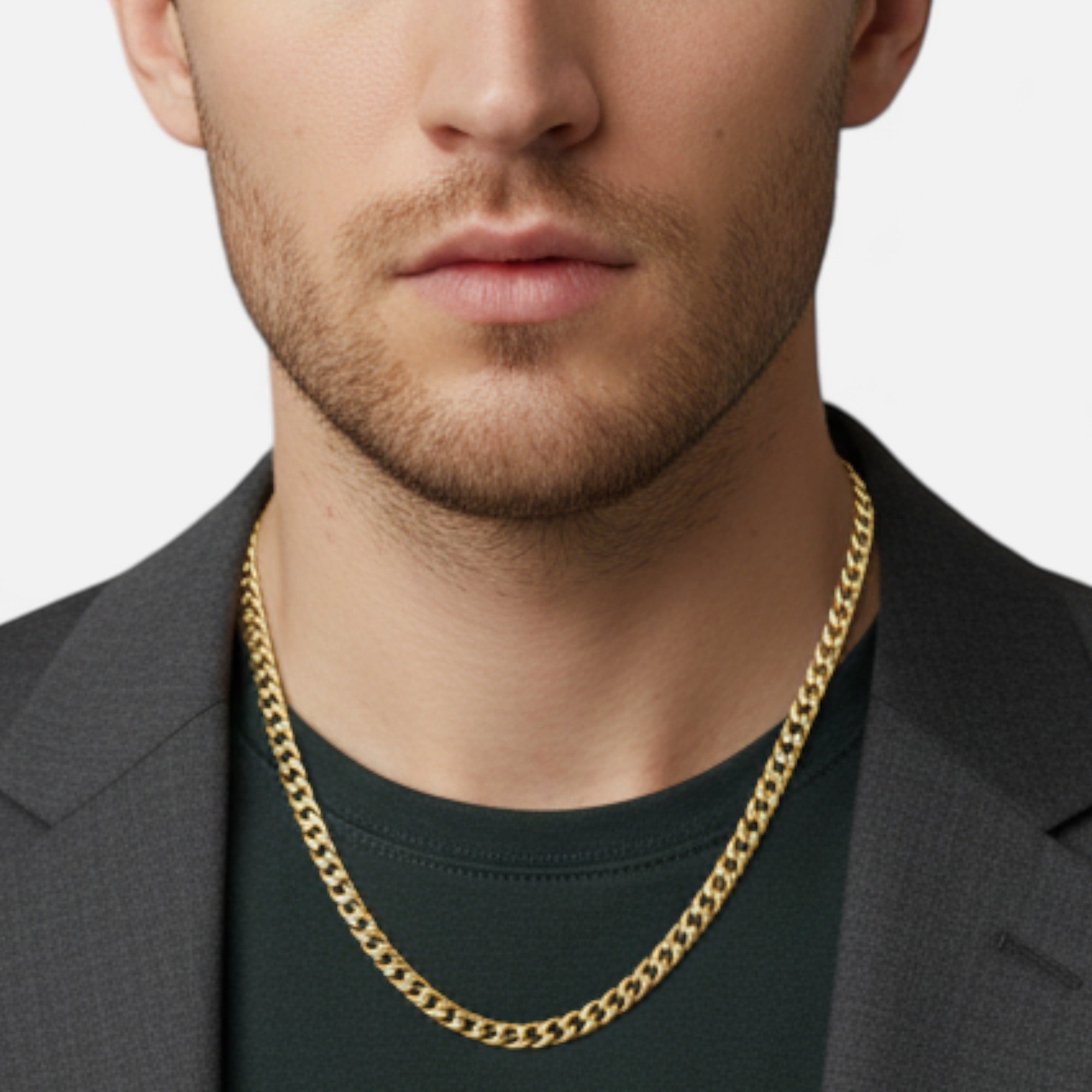 Ancienne Monde | Collier Héritage Homme Chaîne Cubaine Élégante